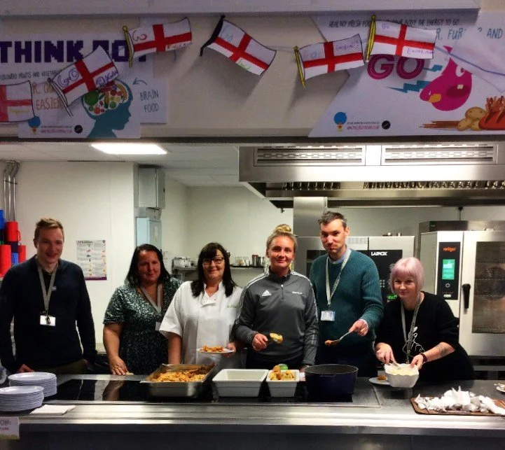 Staff and members of The Bemrose School PTA served up a treat, thanks to Iceland Food's Supper Club.