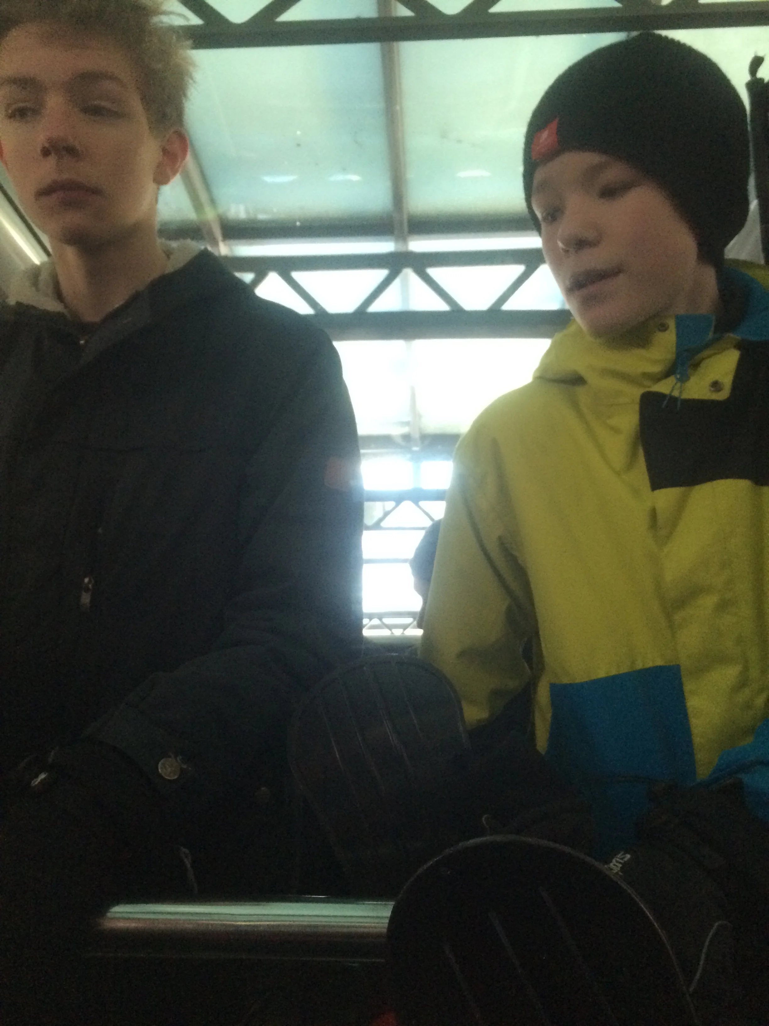  2 young sledders