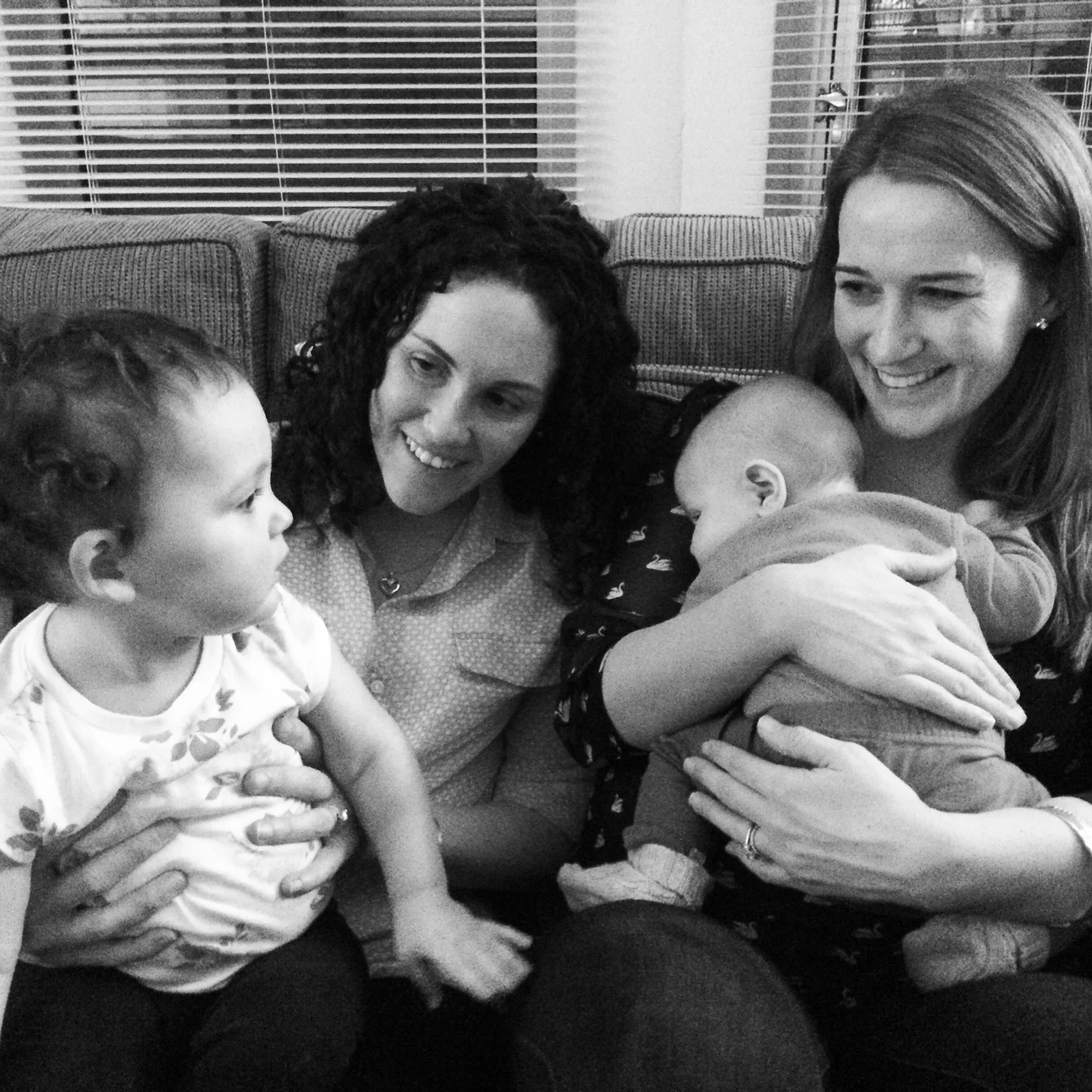 Hailey taking in Harper for the first time