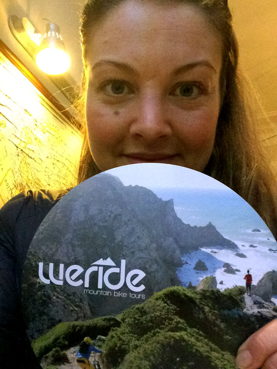 Linda in love with the WERIDE flyer!