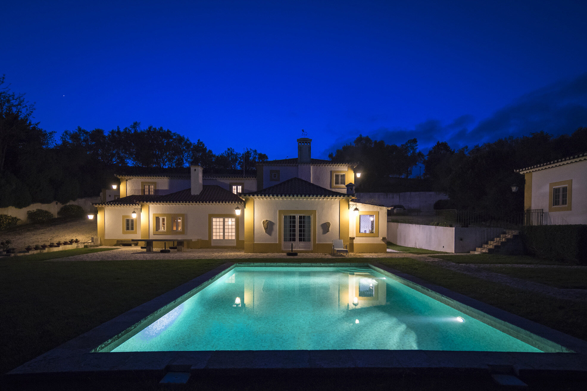 A typical country house is set in lush gardens boasting citrus trees, aromatic herbs, vibrant hydrangeas and blushing bougainvillea. The outdoor swimming pool includes a spacious sun terrace and dining area, as well as a open air barbecue