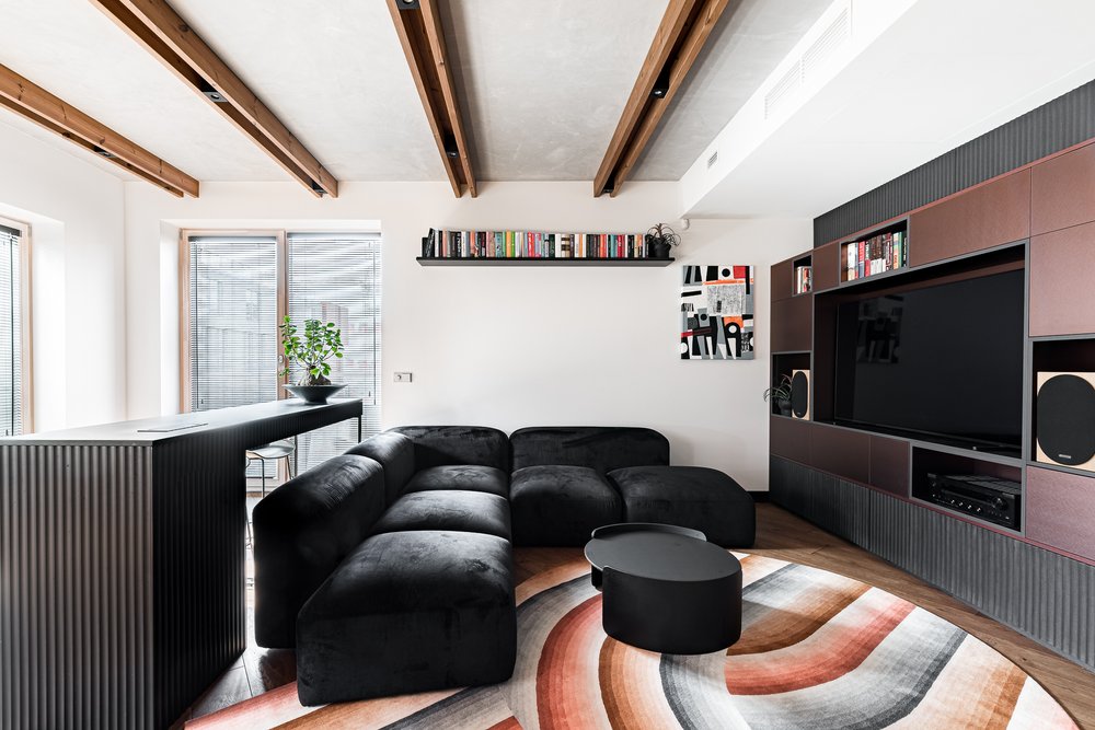 Avant-garde living room space