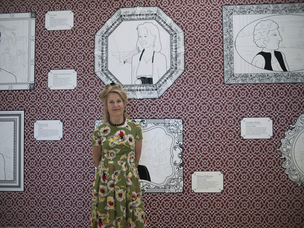 Sirkka-Liisa Konttinen politely puts up with my illustration skills