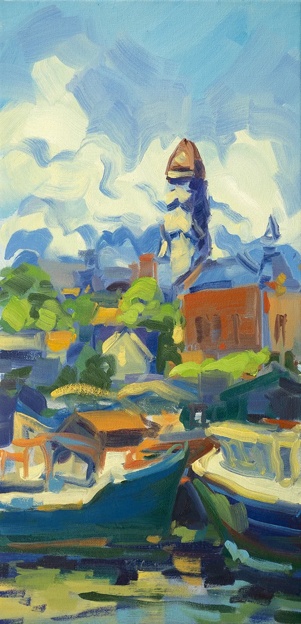 City Hall with Summer Clouds