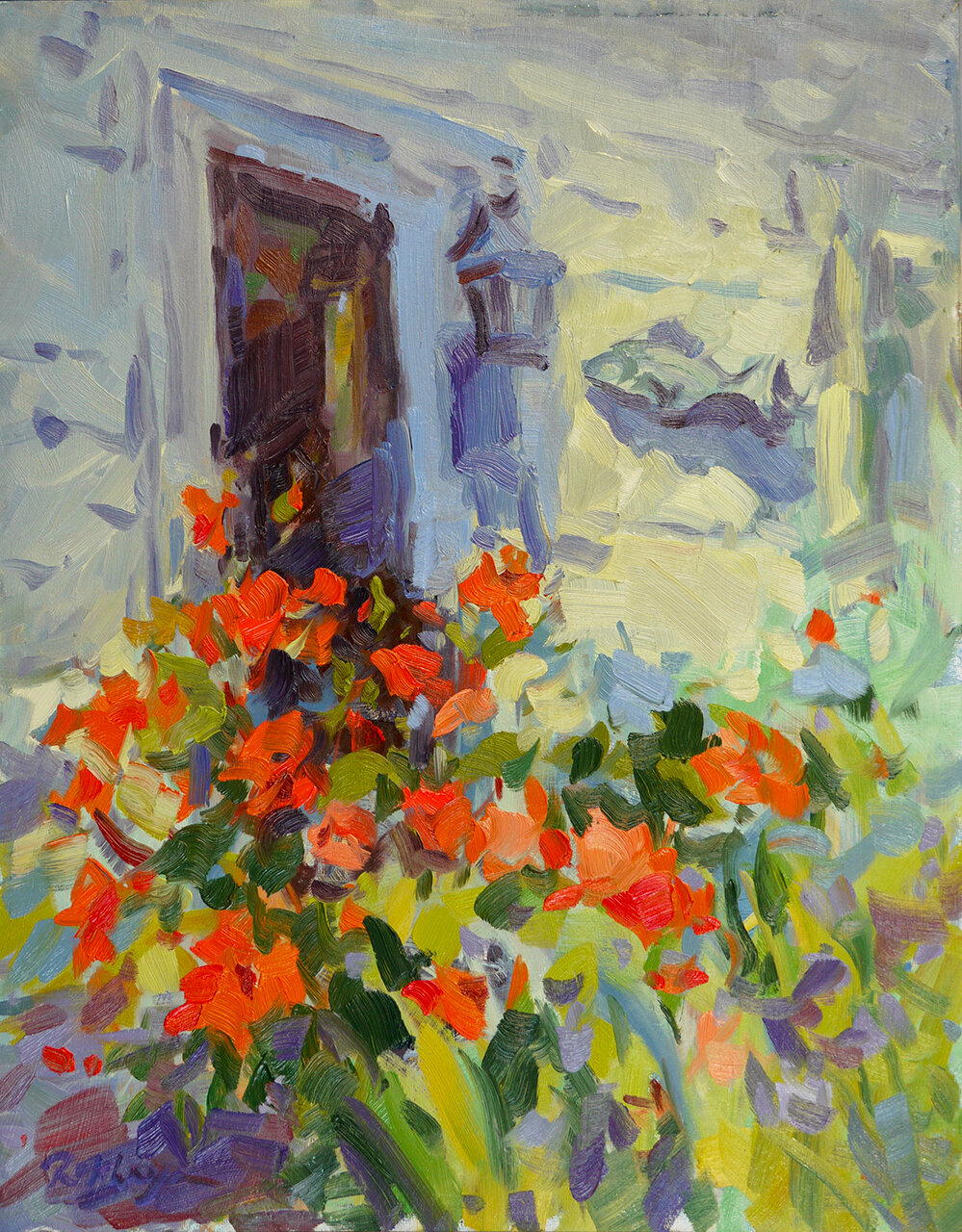 Doorway with Rosebush