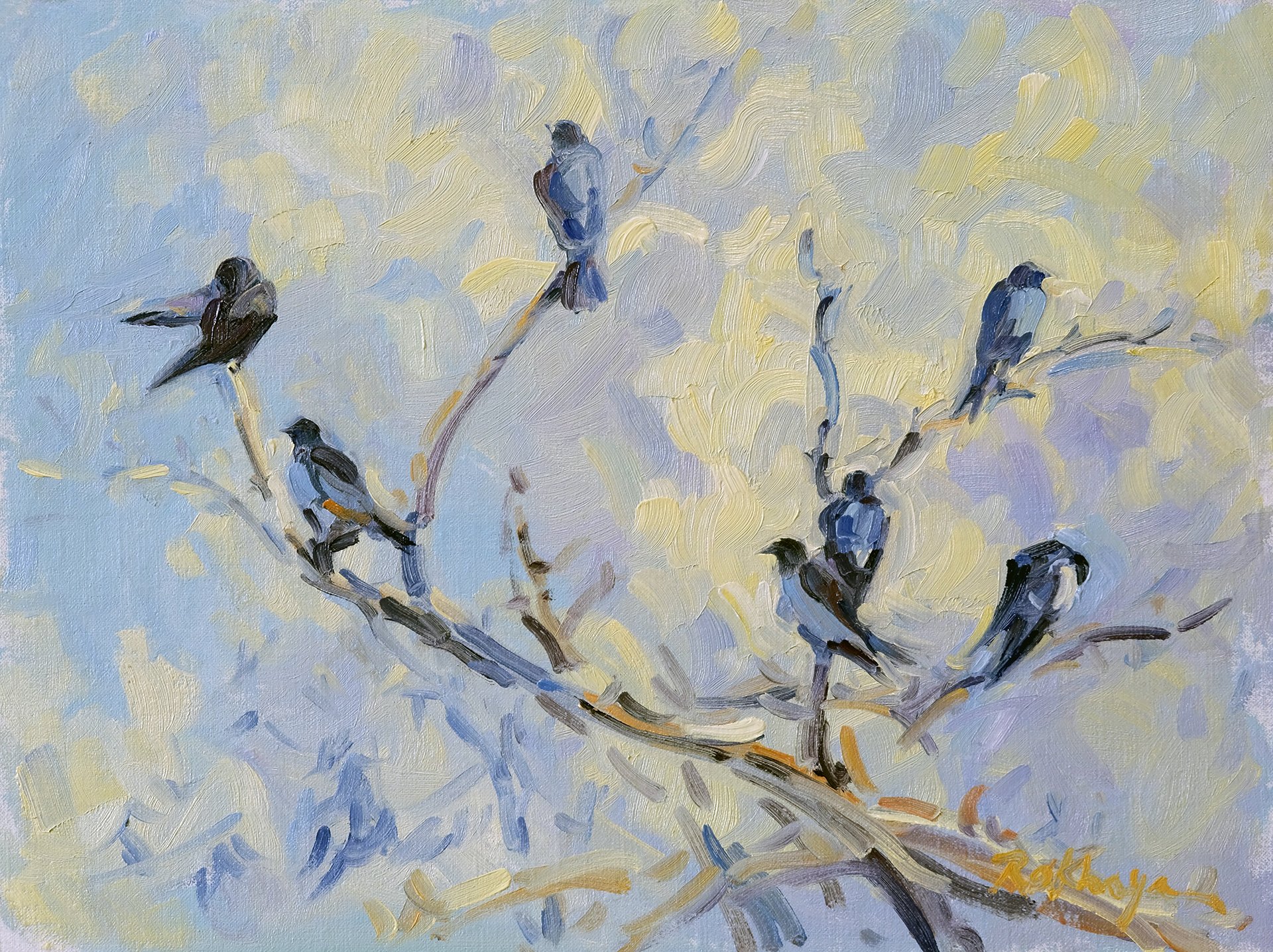 Swallows in the Brambles