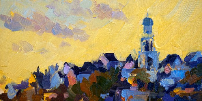 Church with Yellow Sky