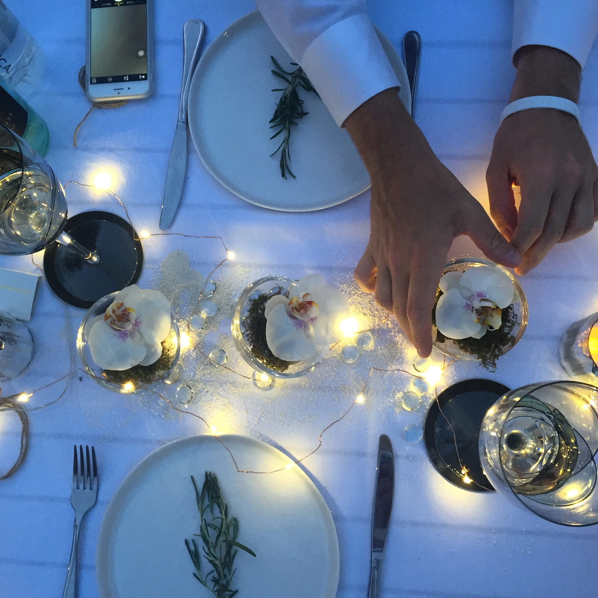 Katya and Philippe's table. (Photo credit: Katya)