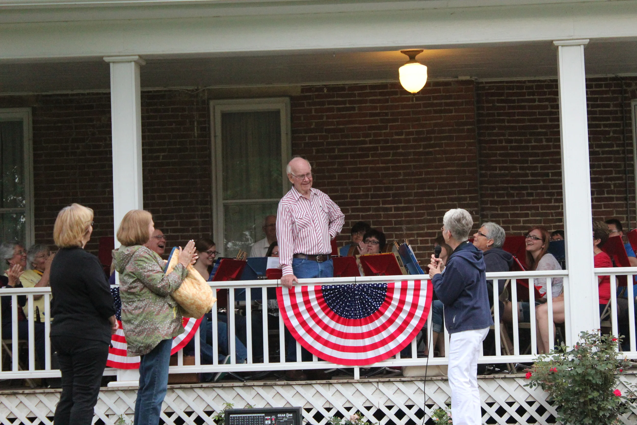 Quilt Presentation for Director Ron Fletcher