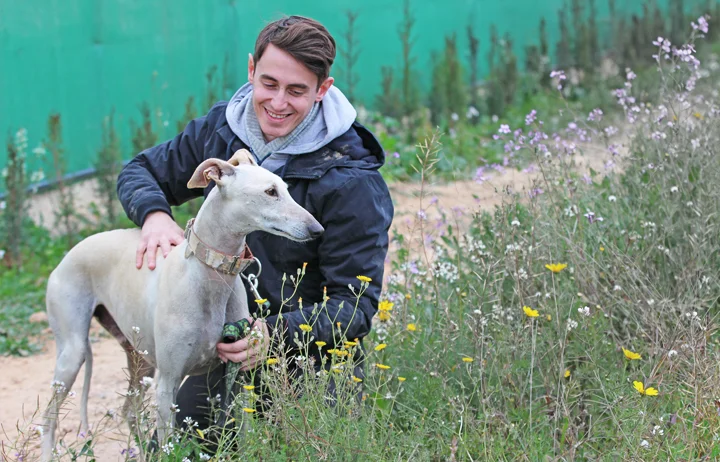 Teddy enjoying one-on-one with an international volunteer.