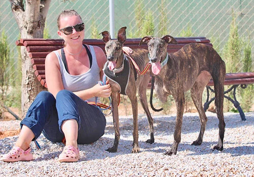 Trinity and Mati — both tripods and both doing brilliantly!