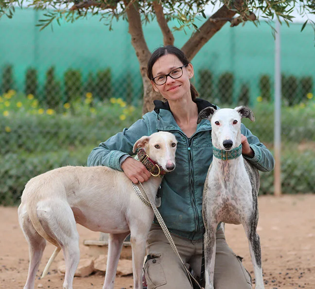 Yedda enjoying time with Liam and a volunteer.