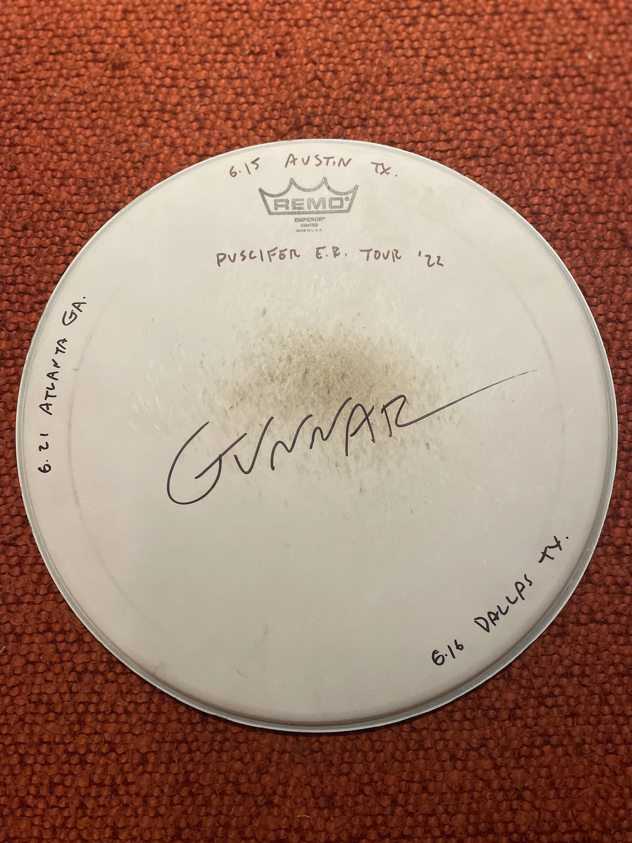 Signed Drum Heads — Gunnar Olsen