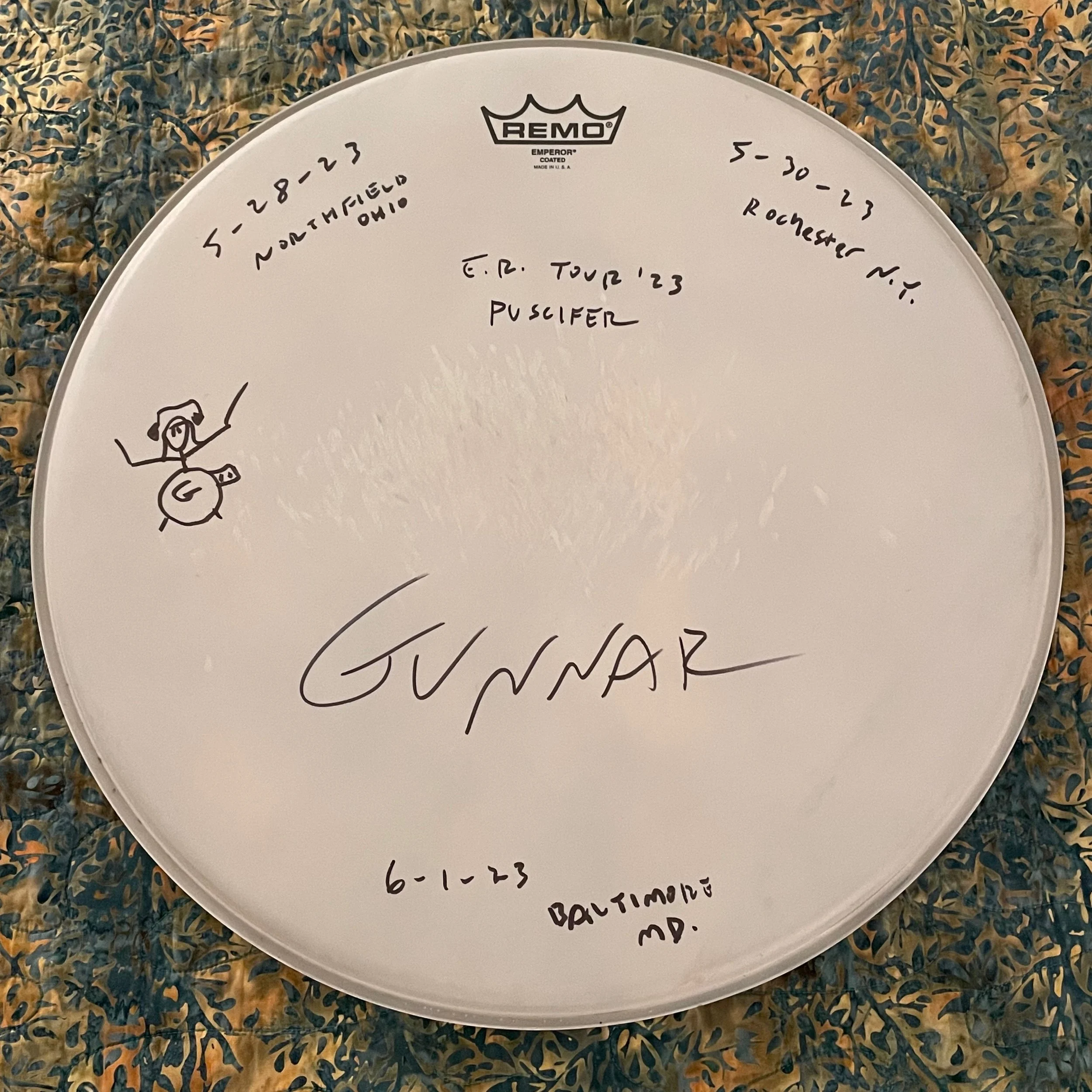 Signed Drum Heads — Gunnar Olsen