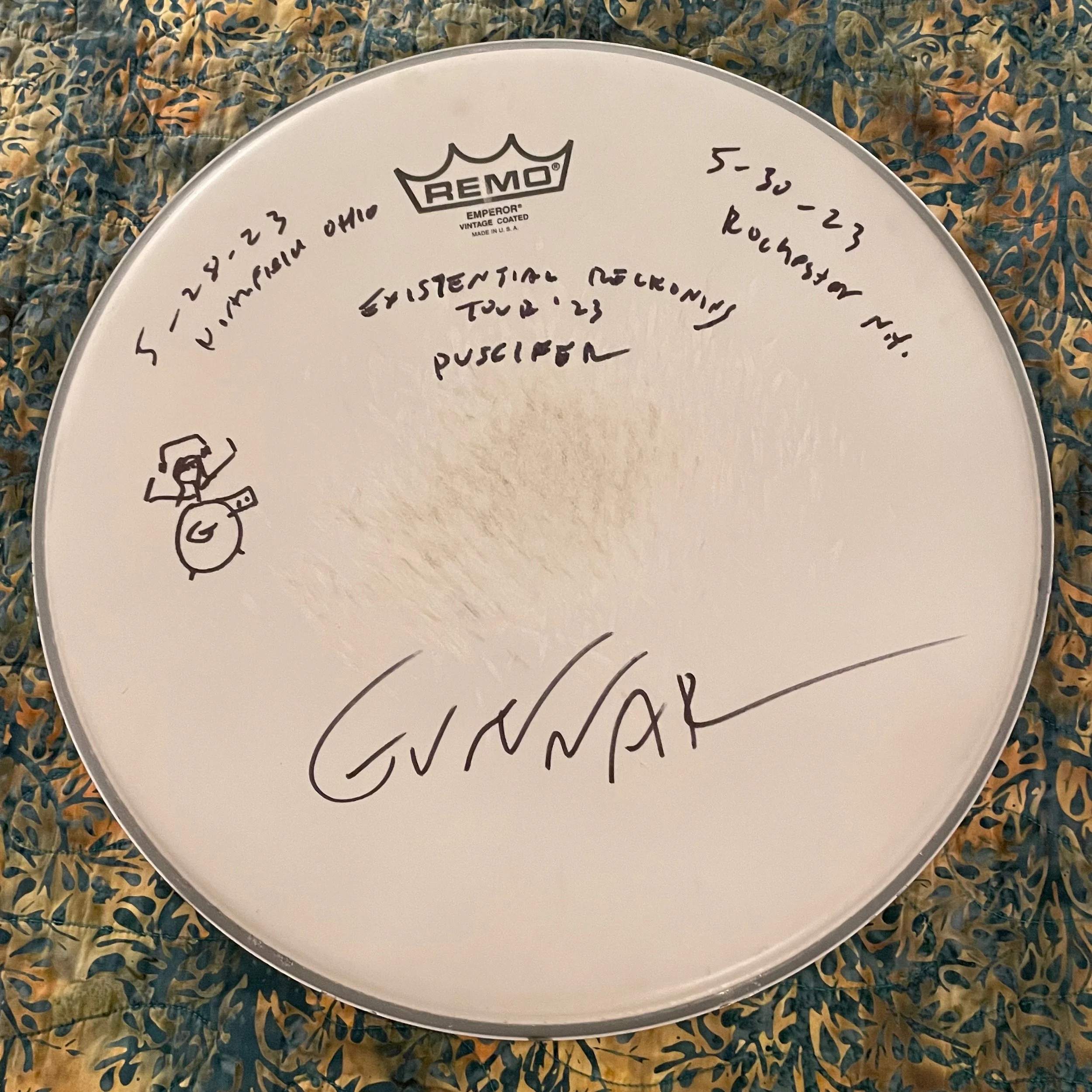 Signed Drum Heads — Gunnar Olsen