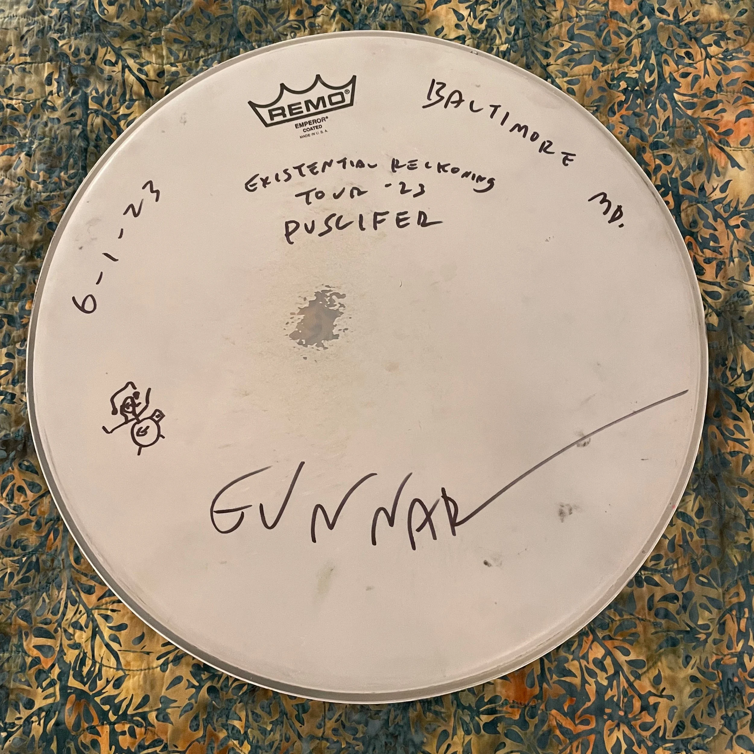 Signed Drum Heads — Gunnar Olsen