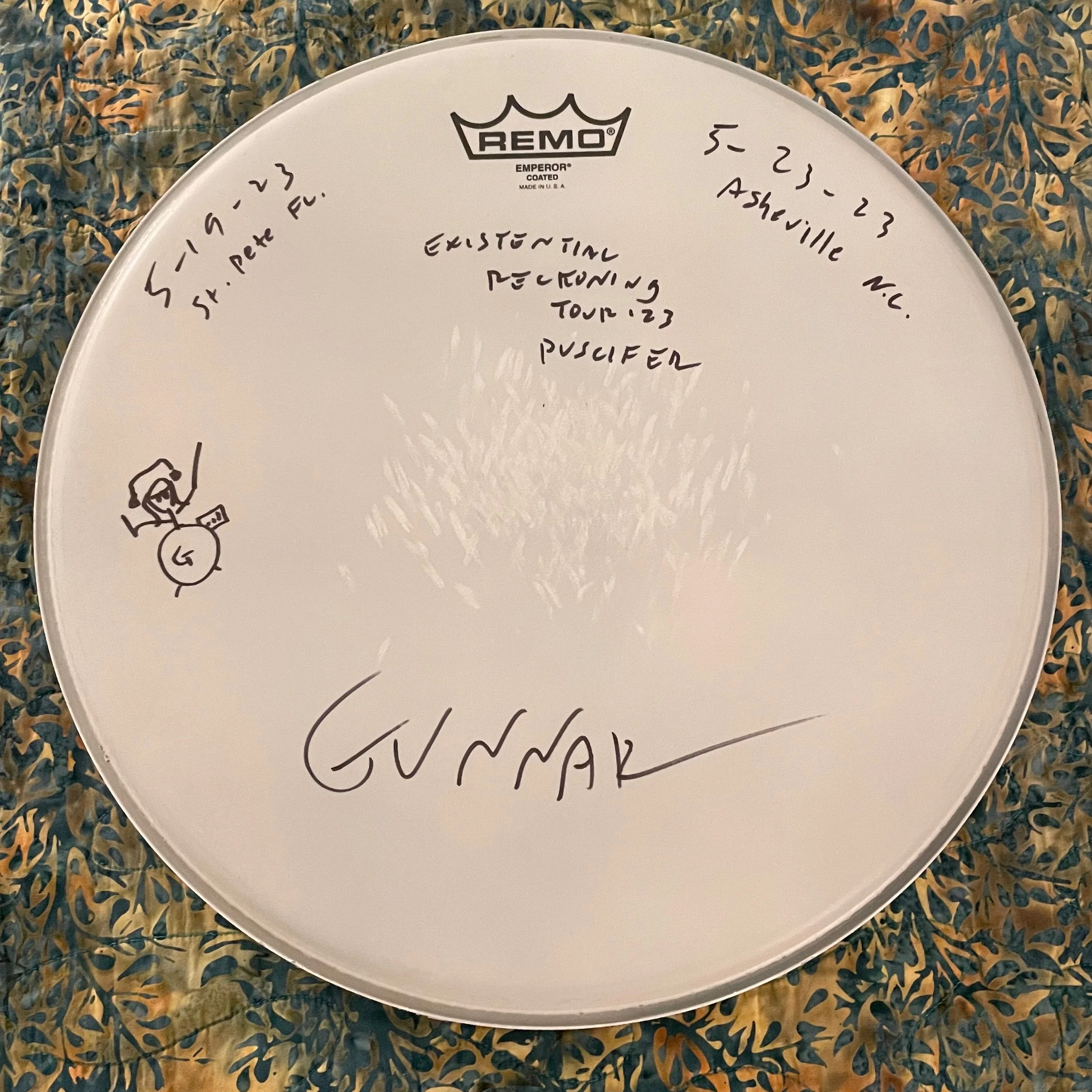 Signed Drum Heads — Gunnar Olsen