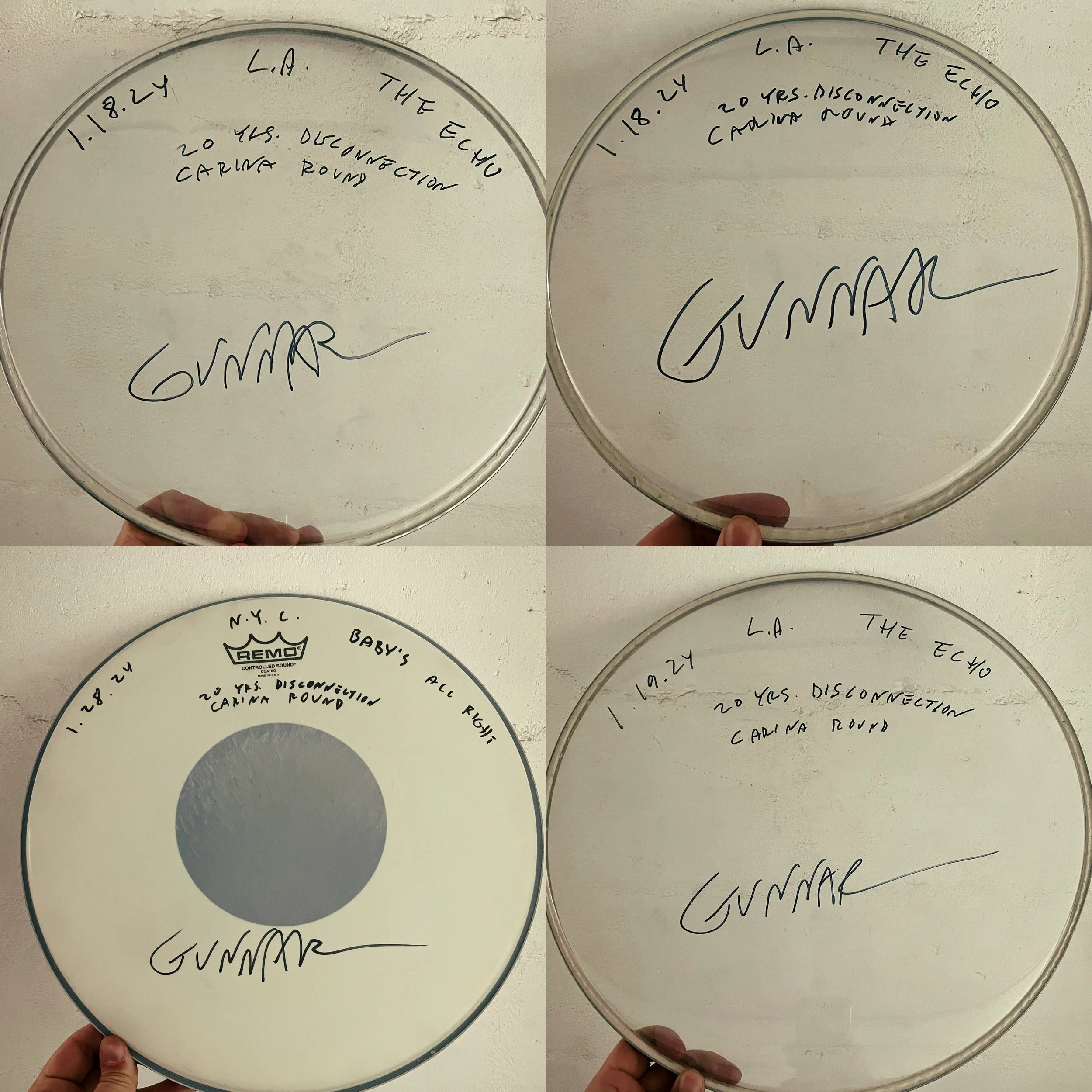 Signed Drum Heads — Gunnar Olsen