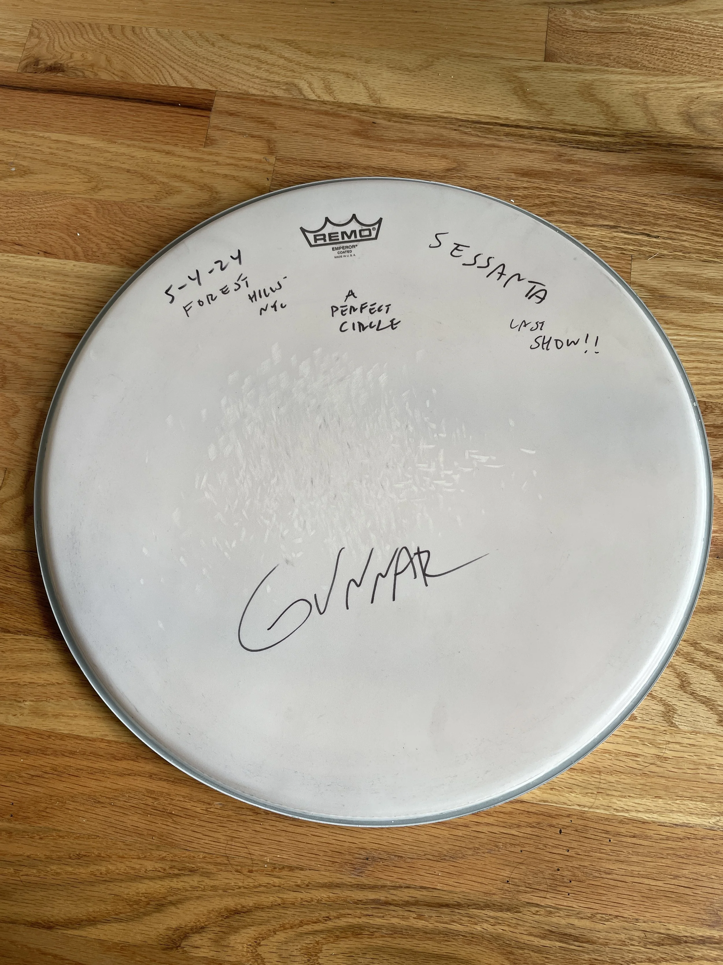 Signed Drum Heads — Gunnar Olsen