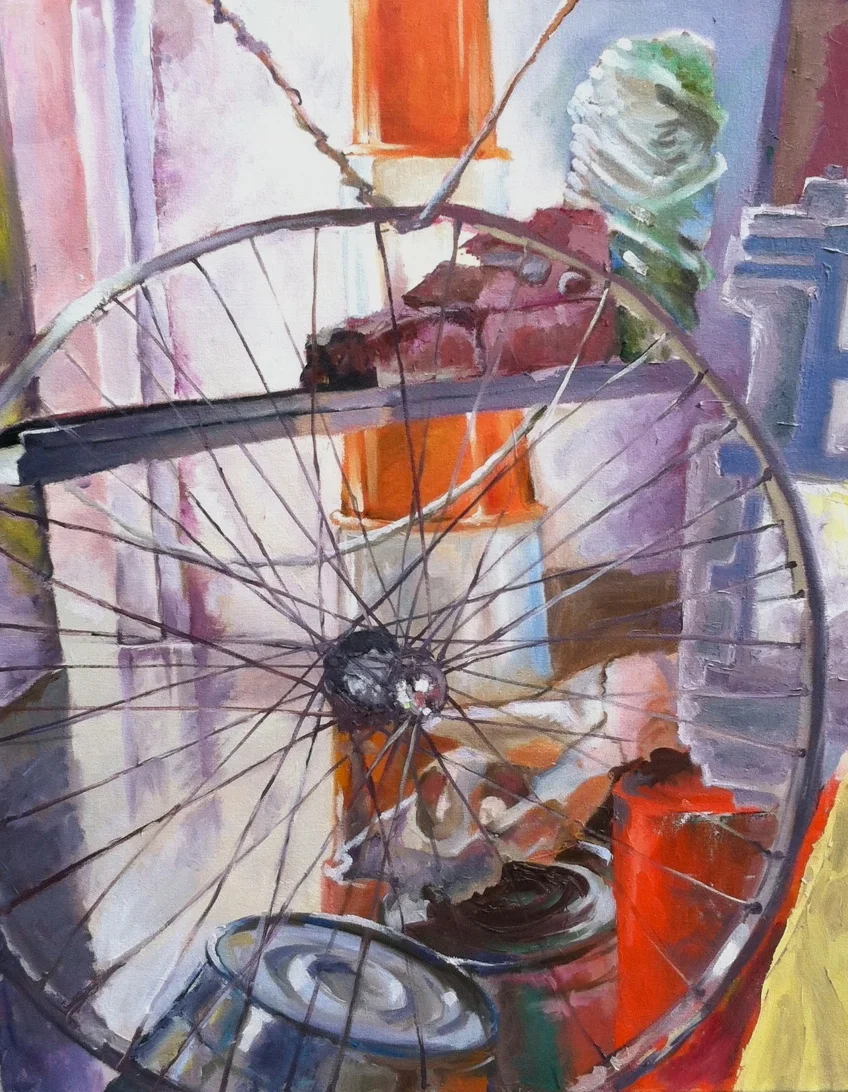 Industrial Still Life oil on canvas 40" x 30" $600