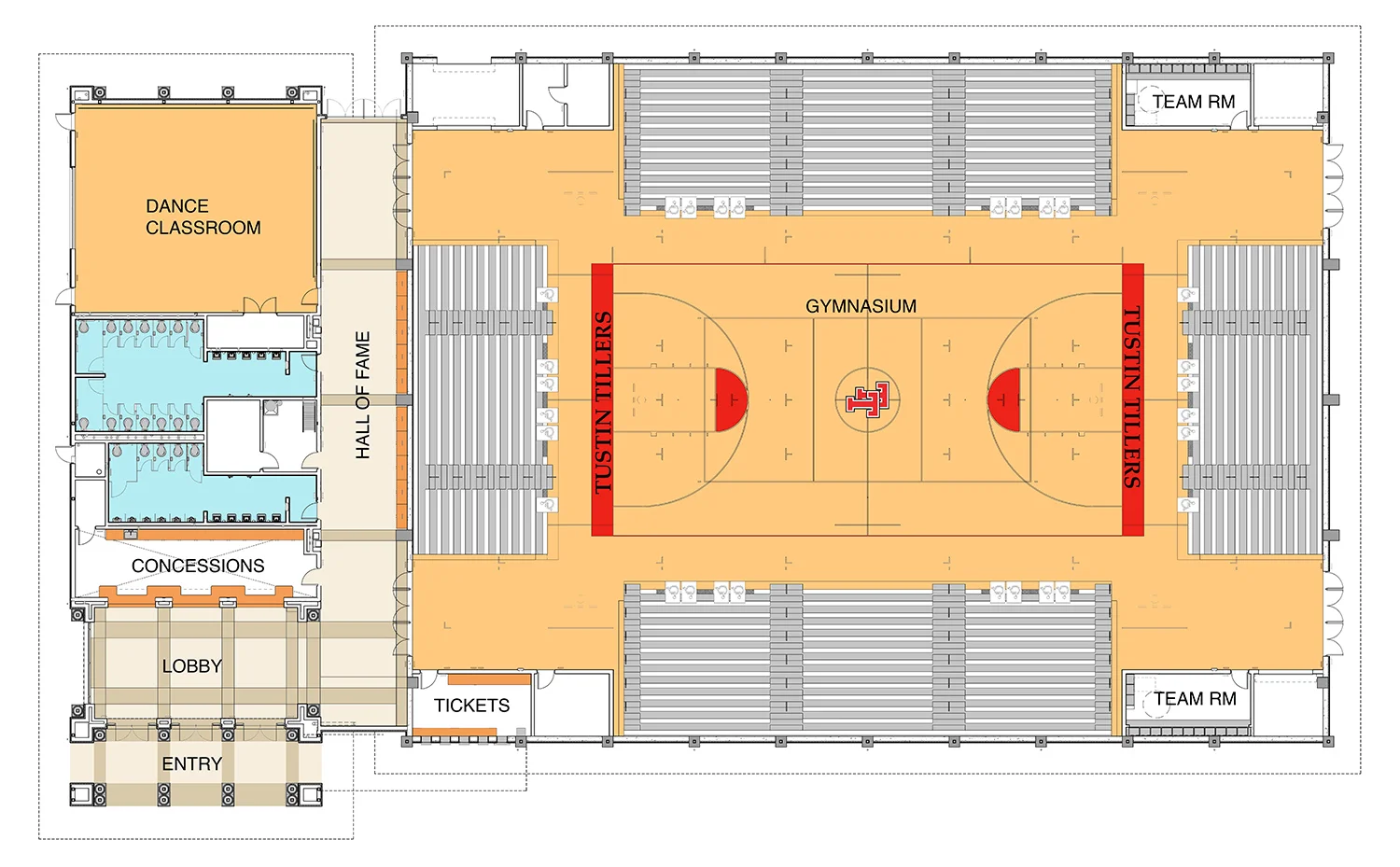 Tustin High School Gymnasium Jens Lerback Studio