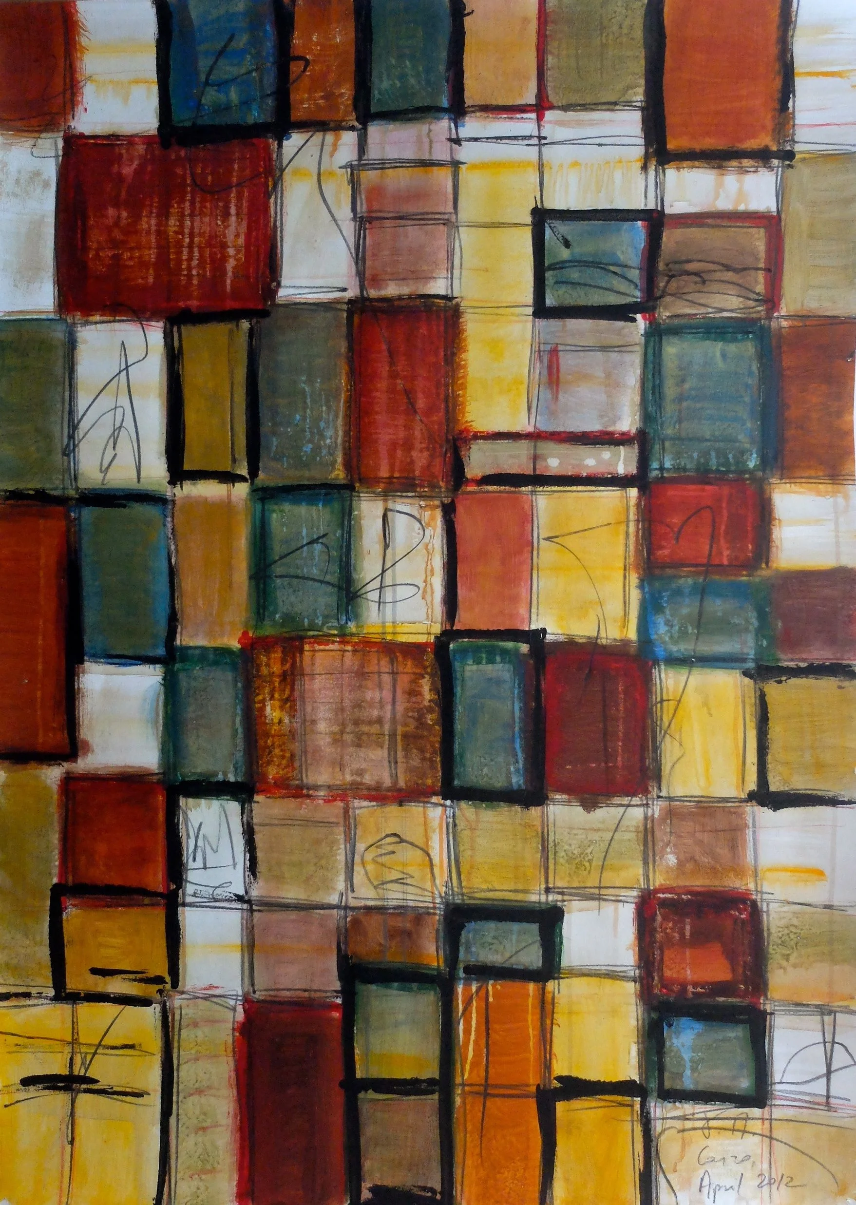 overview from my terrasse; acrylics on paper; 110x79; 2012
