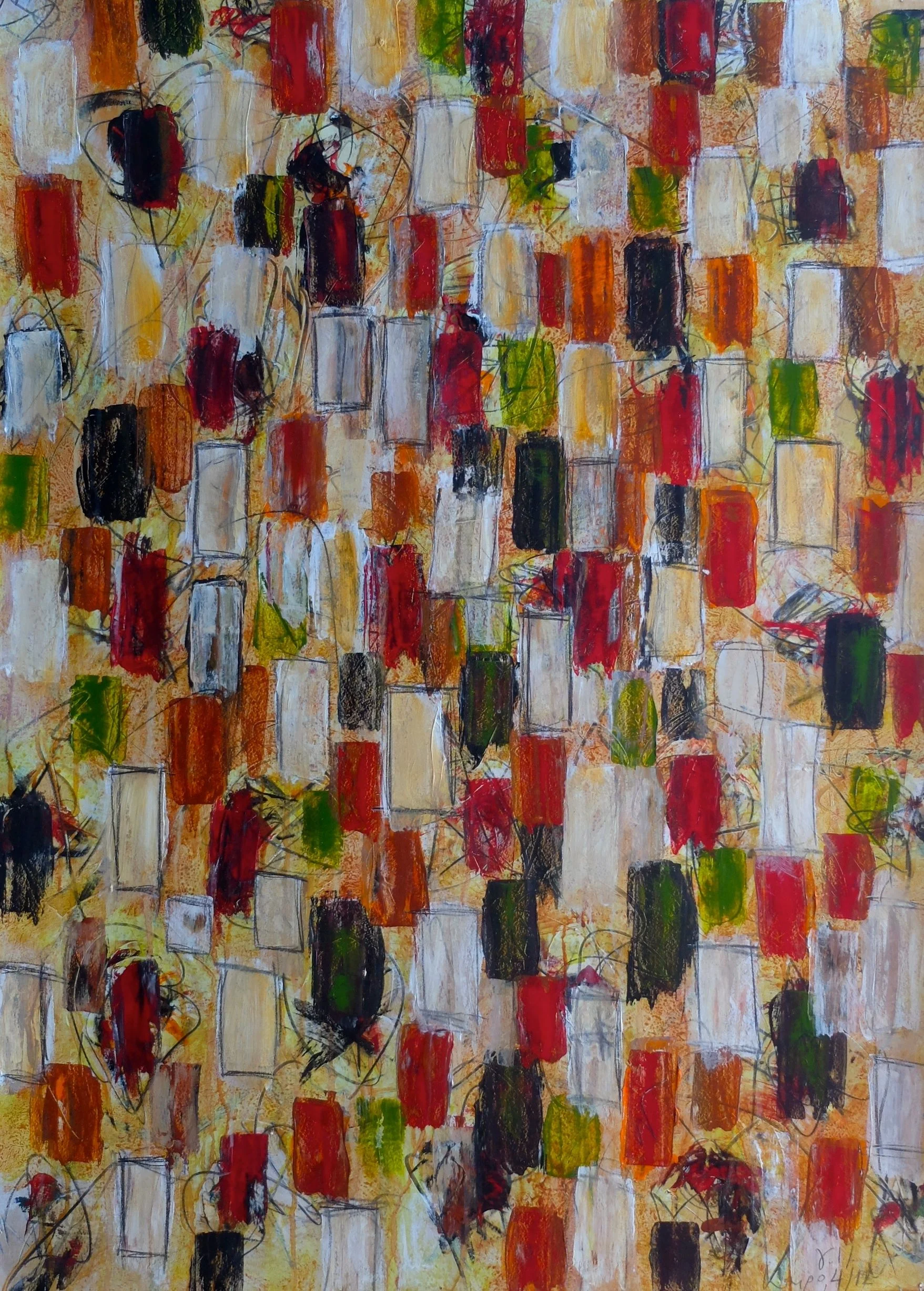 untitled; acrylics on paper; 110x79; 2012