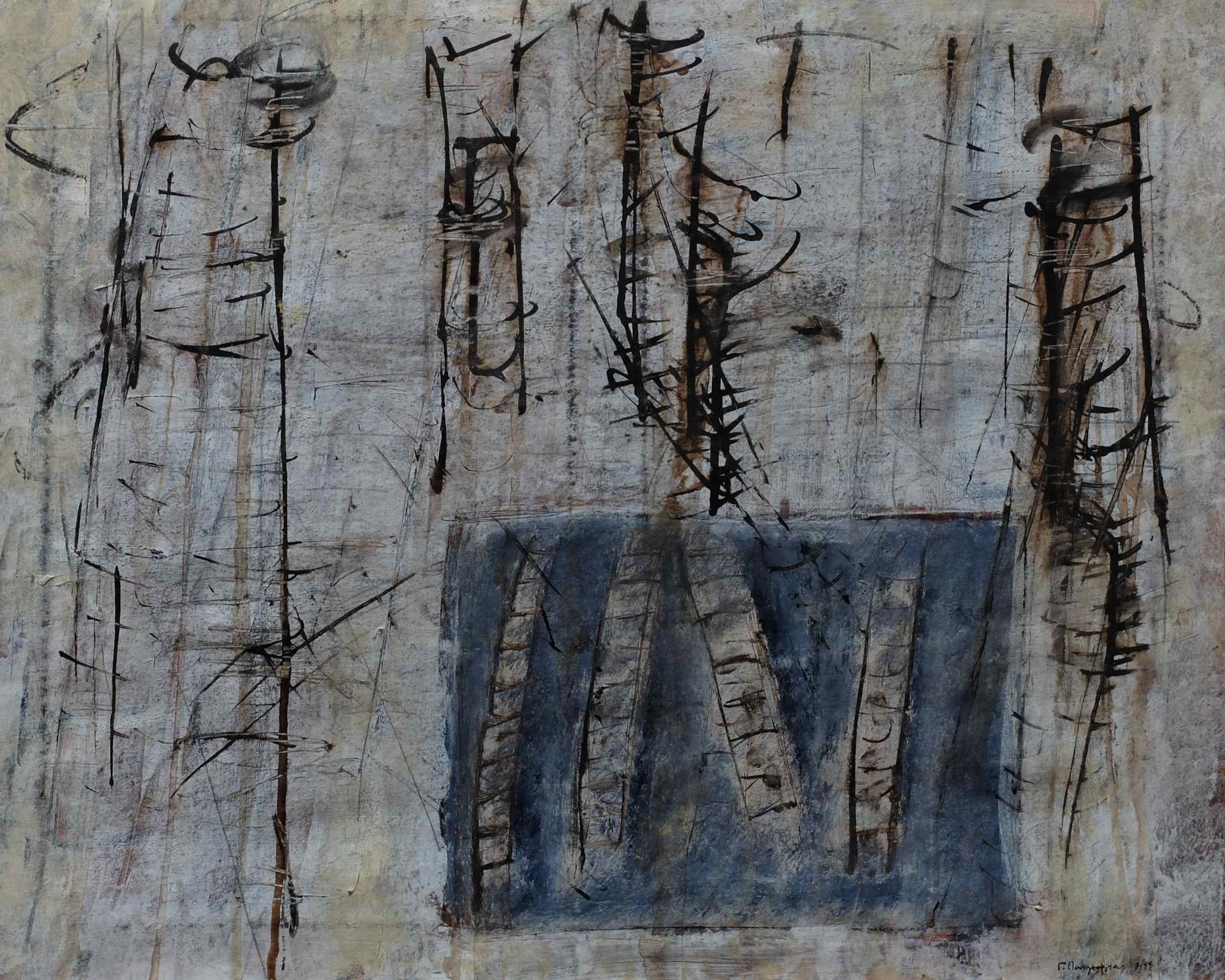  untitled; mixed media on paper; 49x59; 1999 