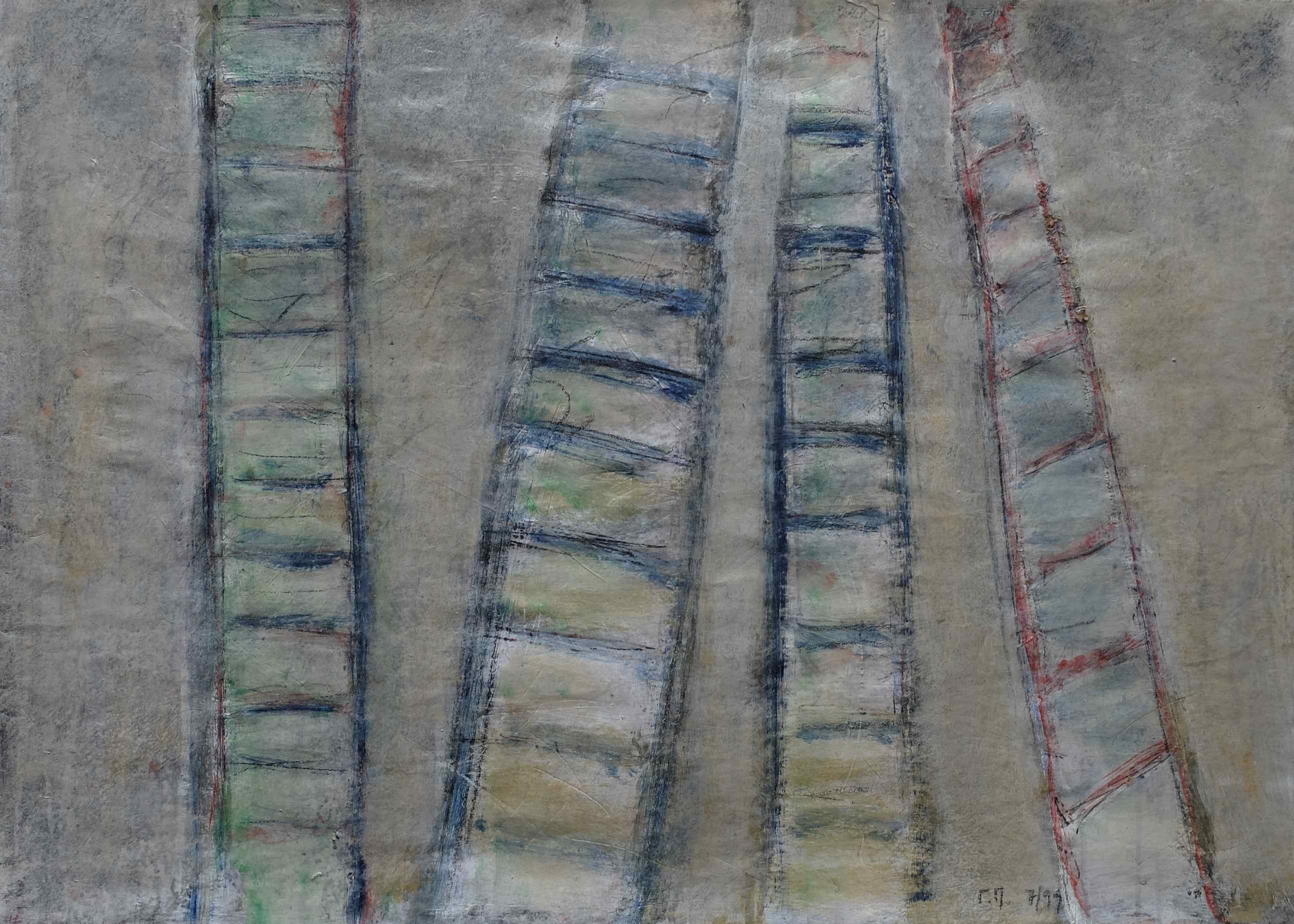  untitled; mixed media on paper; 50x70; 1999 
