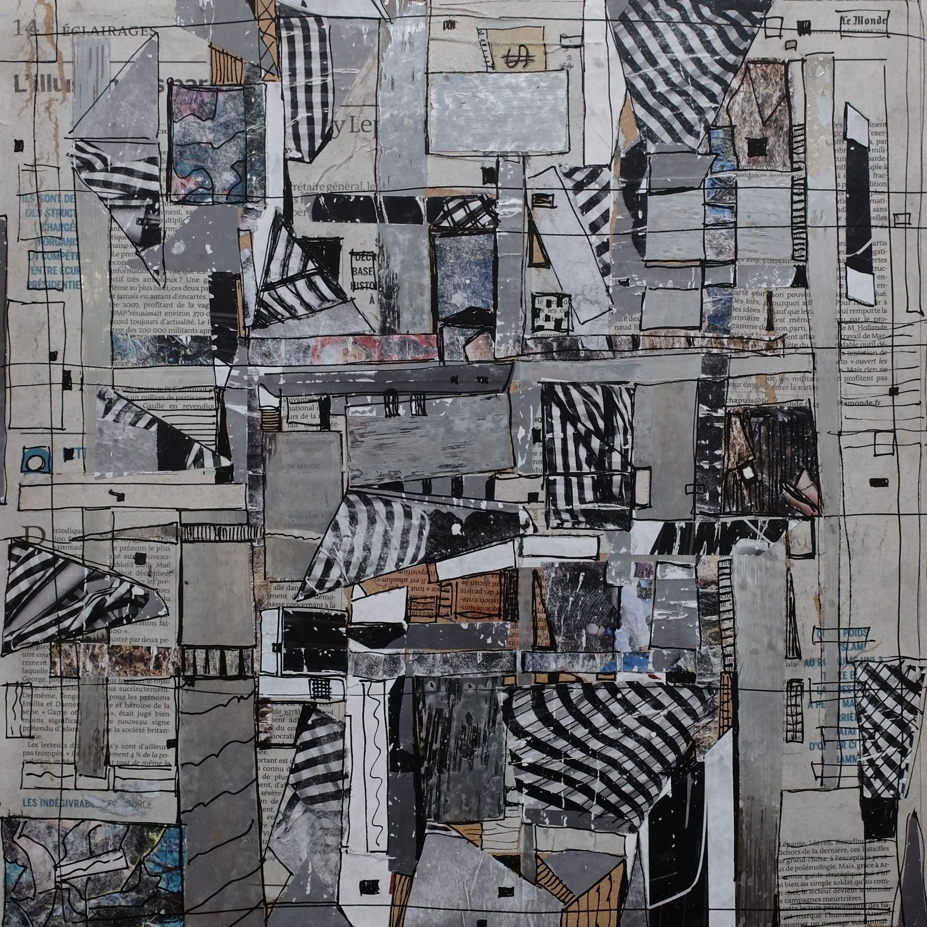  untitled; mixed media on wood; 40x40; 2015 