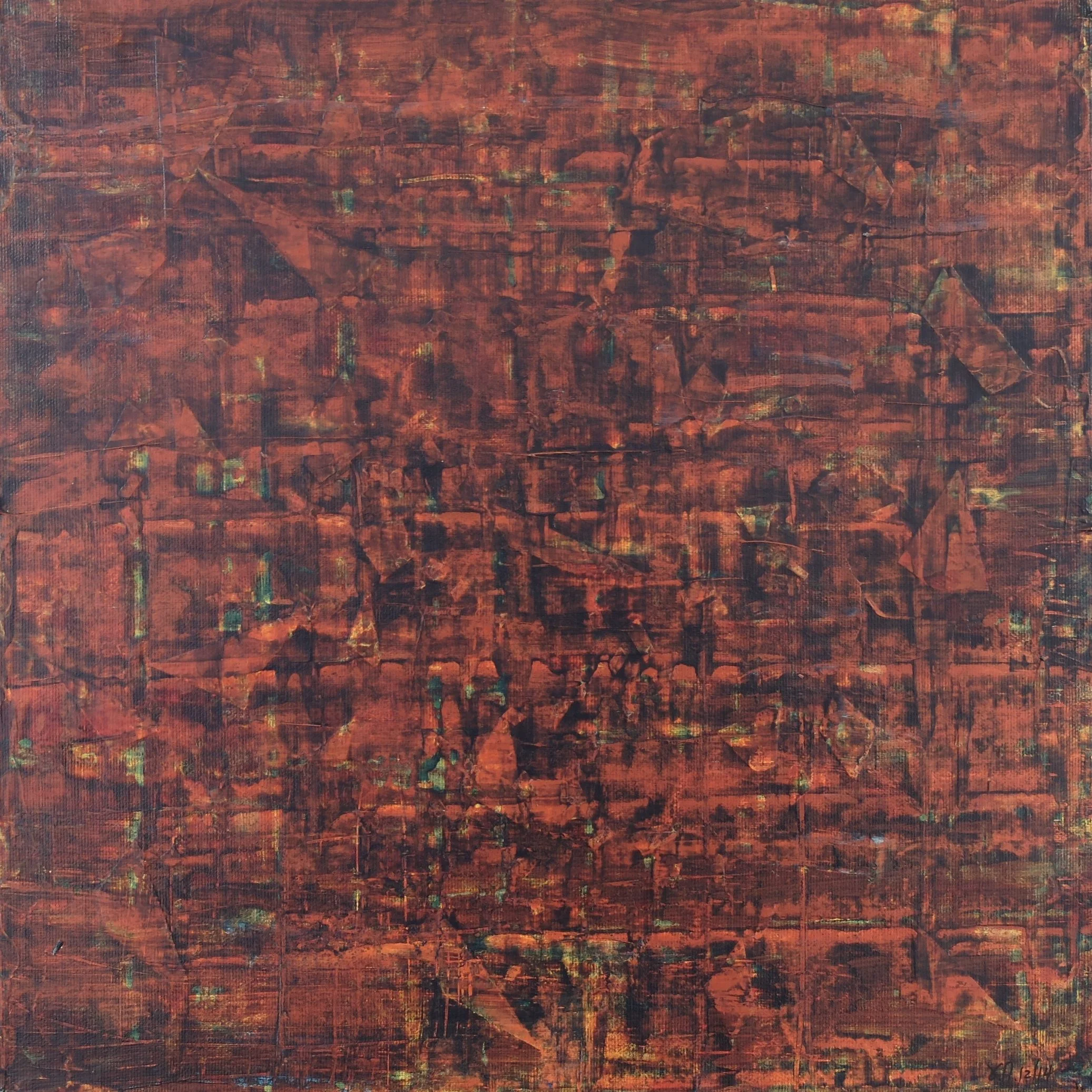  untitled; mixed media on board; 40x40; 2014 