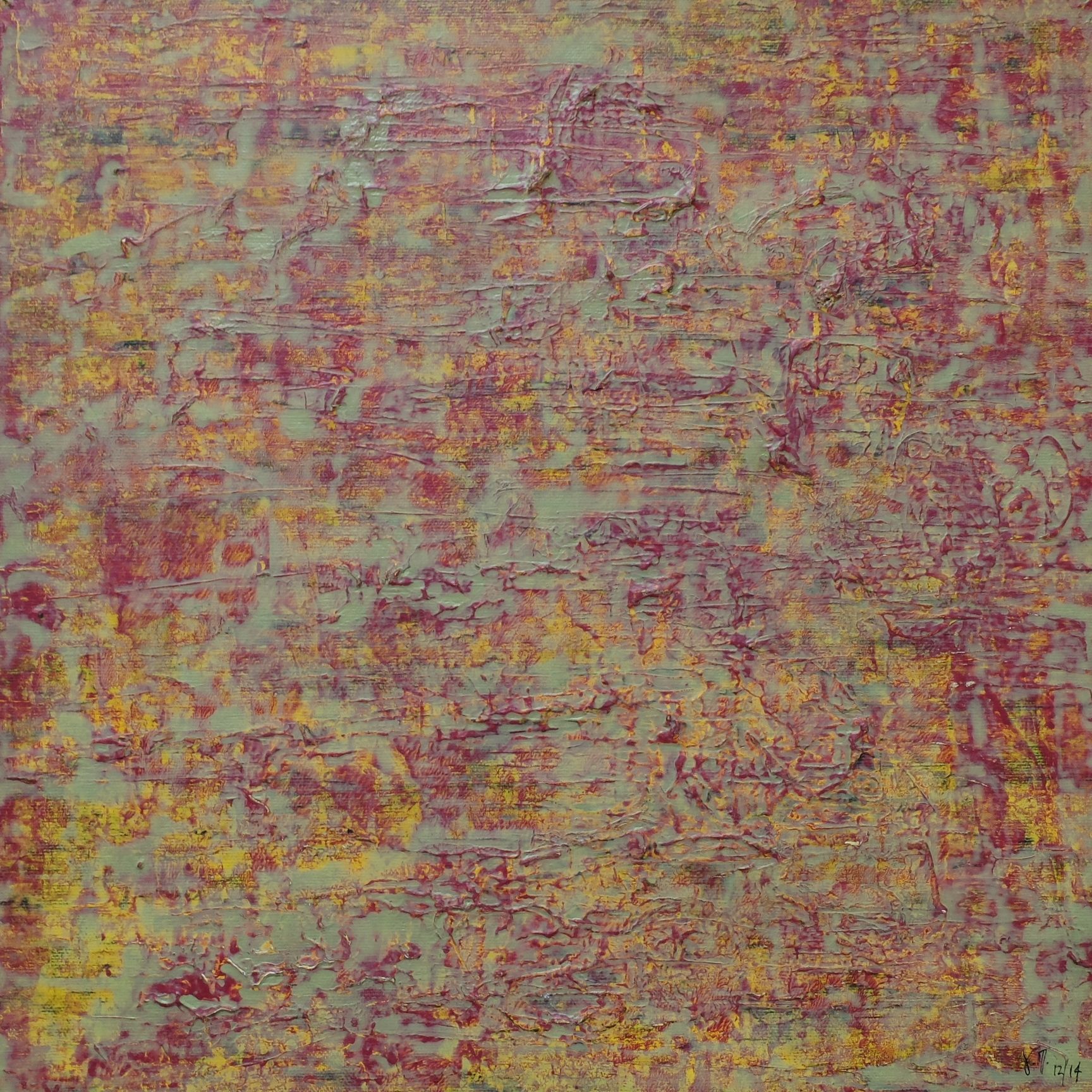  untitled; mixed media on board; 40x40; 2014 
