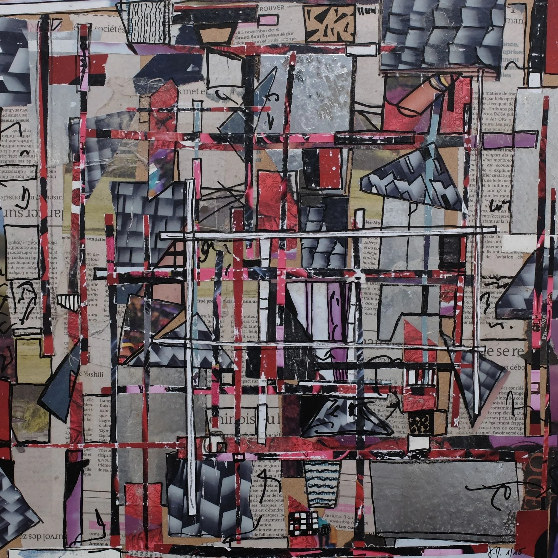 untitled; mixed media on wood; 30x30; 2015