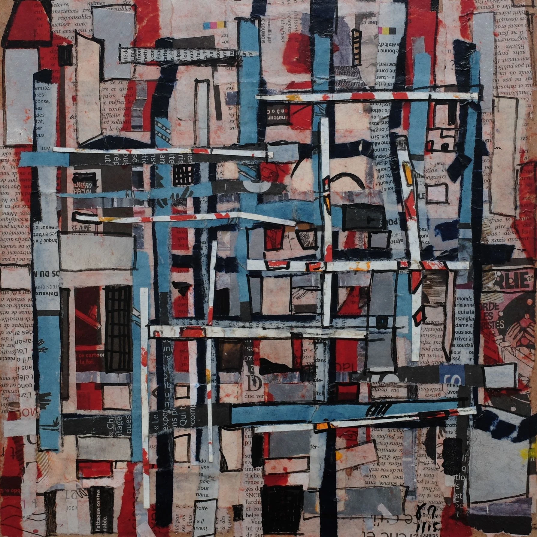 untitled; mixed media on wood; 30x30; 2015 