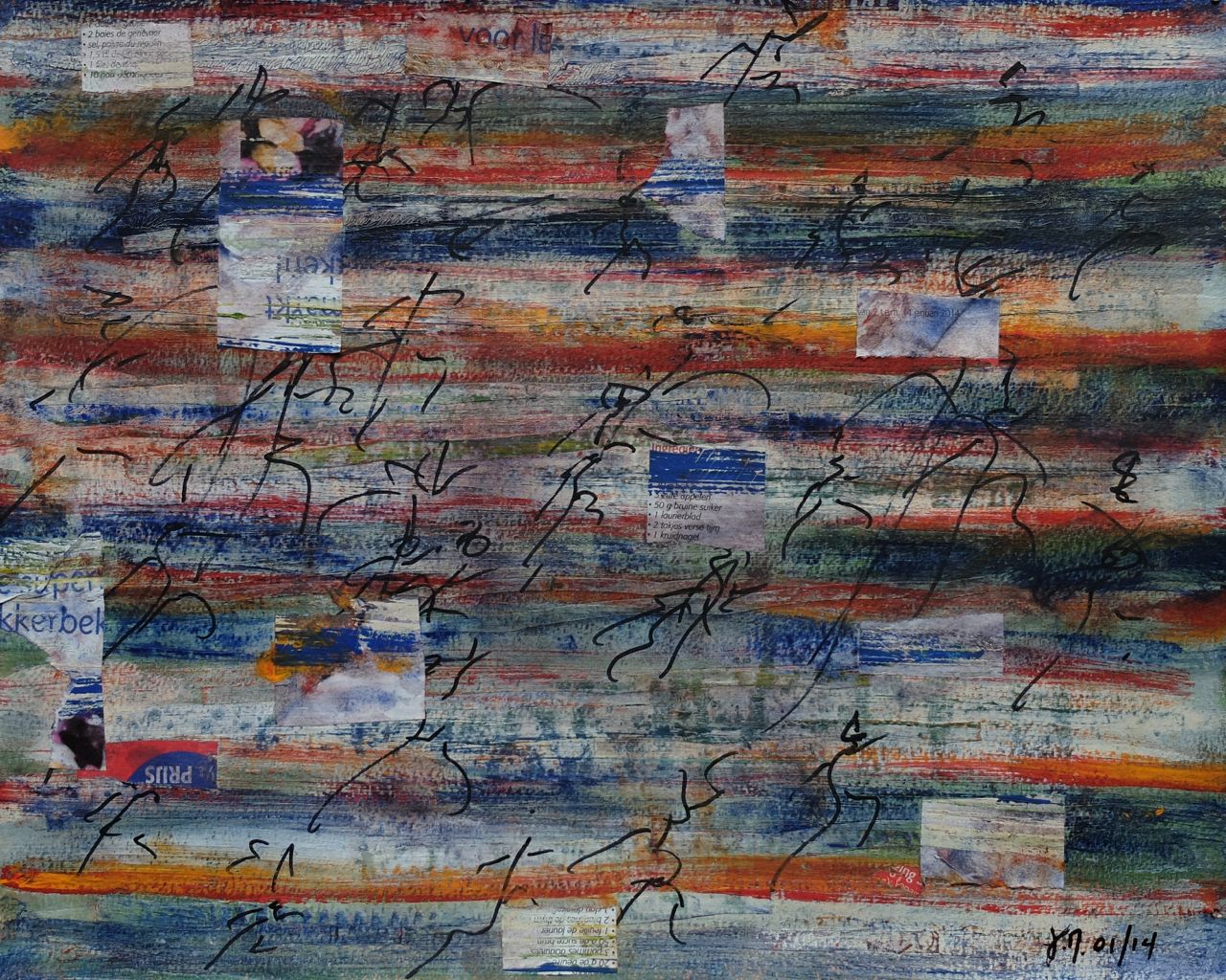  untitled; mixed media on paper; 32x39; 2014 