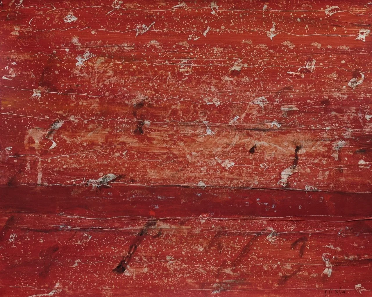  untitled; mixed media on paper mounted on canvas; 32x39; 2014 