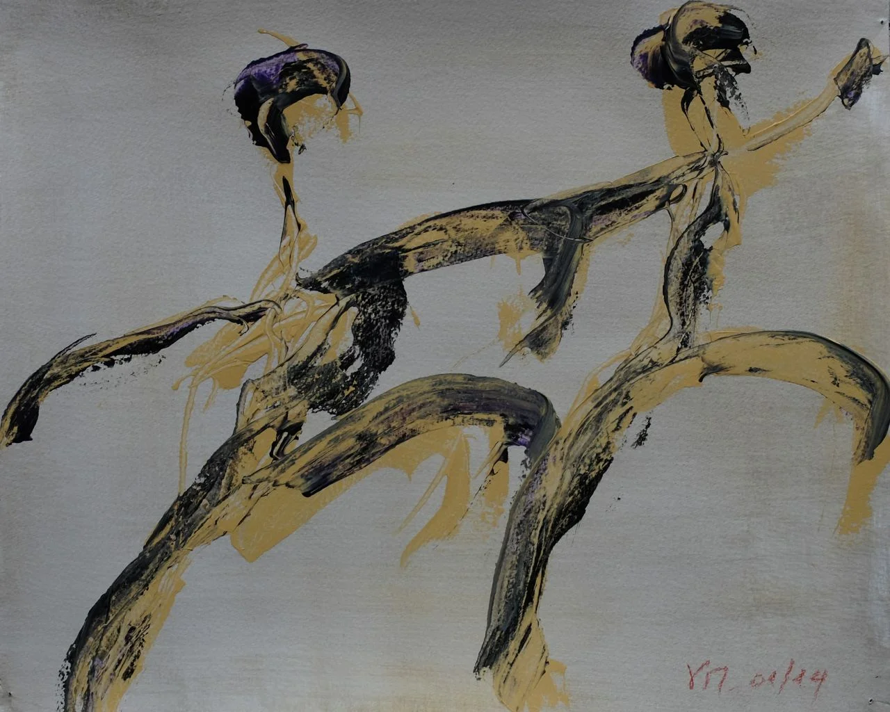  untitled; mixed media on paper mounted on canvas; 32x39; 2014 