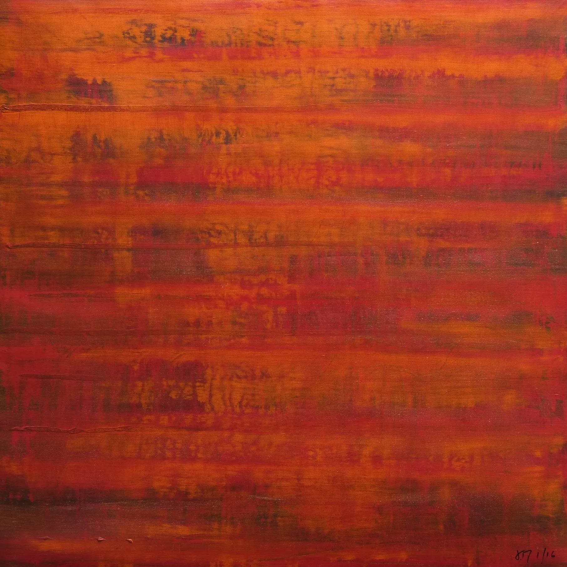 untitled; acrylic on canvas; 90x90; 2016