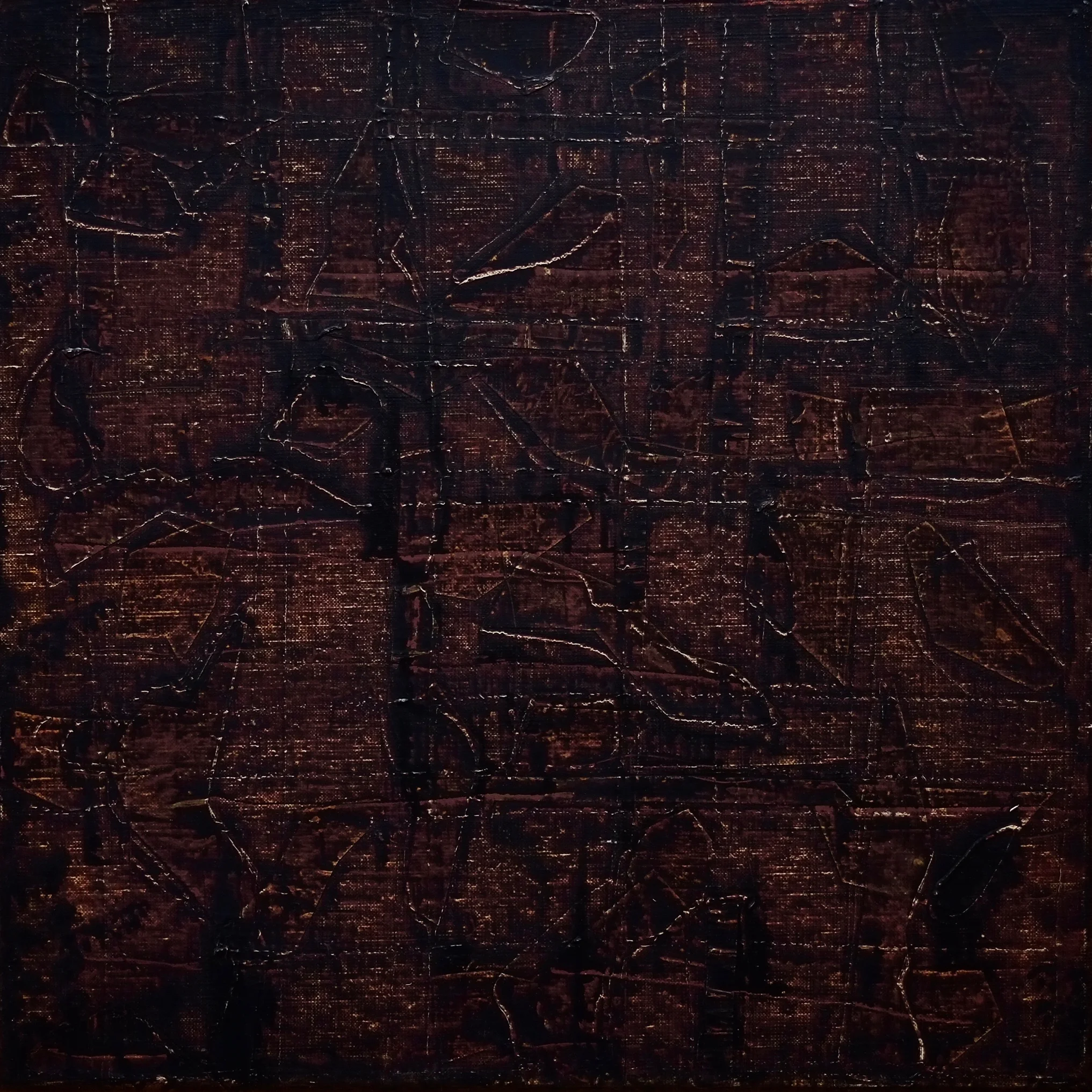 It reminds me FS; mixed media on canvas; 50x50; 2015