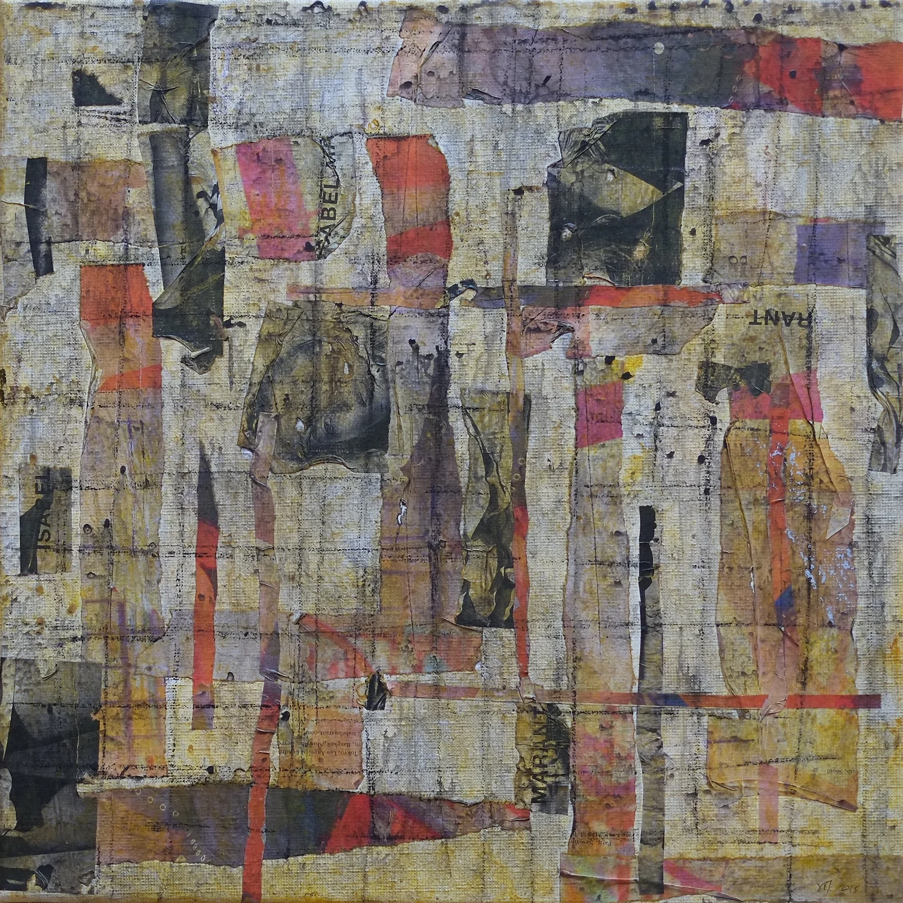 Untitled; mixed media on canvas; 50x50; 2015
