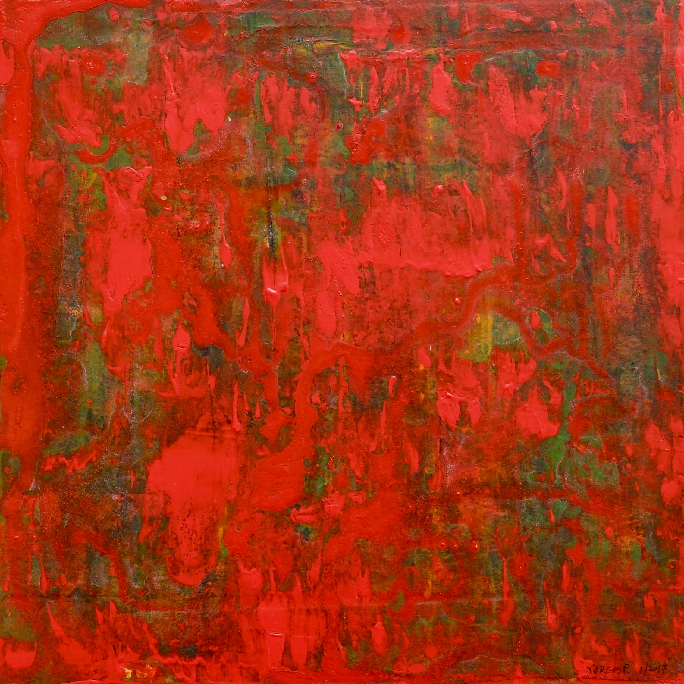 untitled; mixed media on MDF; 30x30; 2017