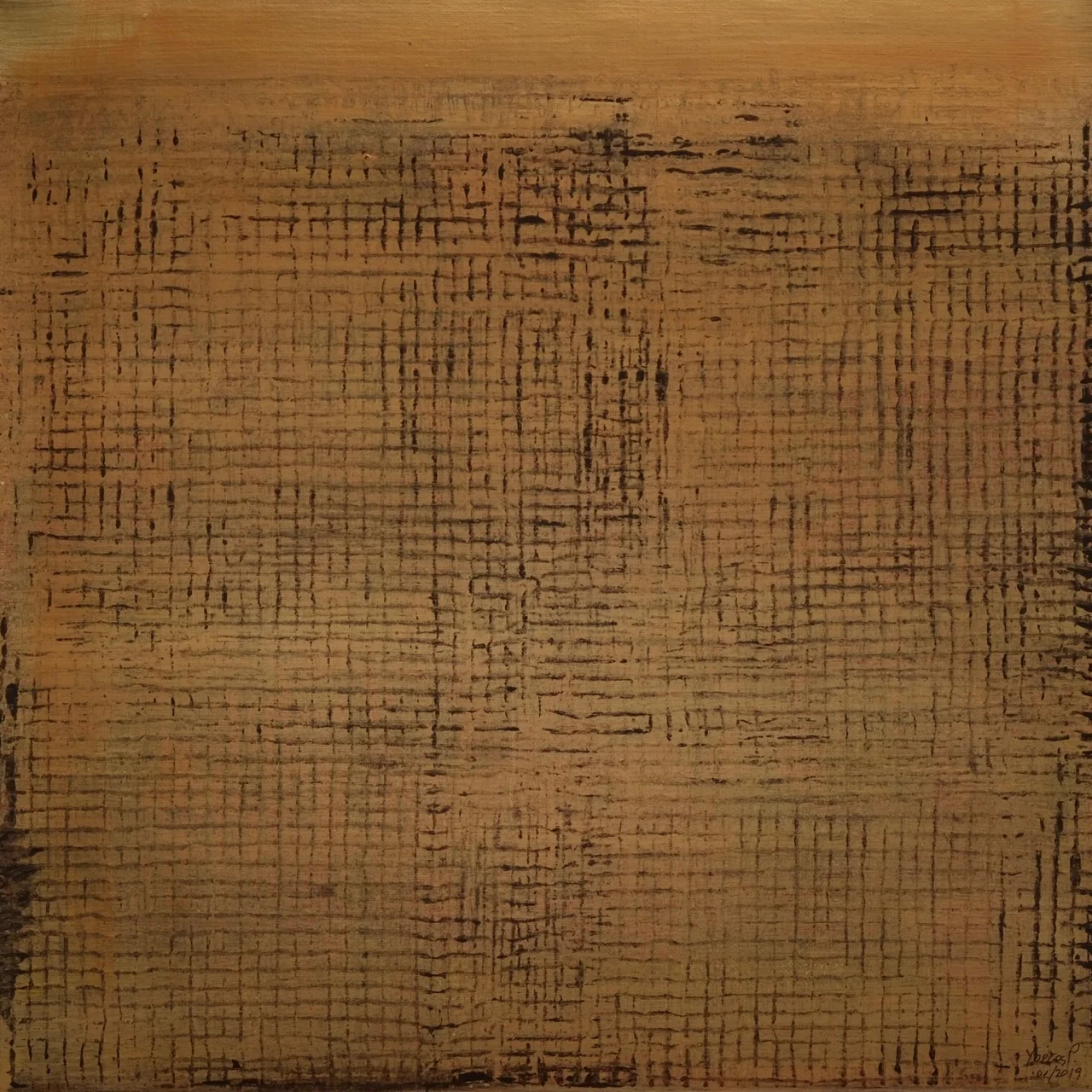 untitled; acrylics on linen; 50x50; 2019