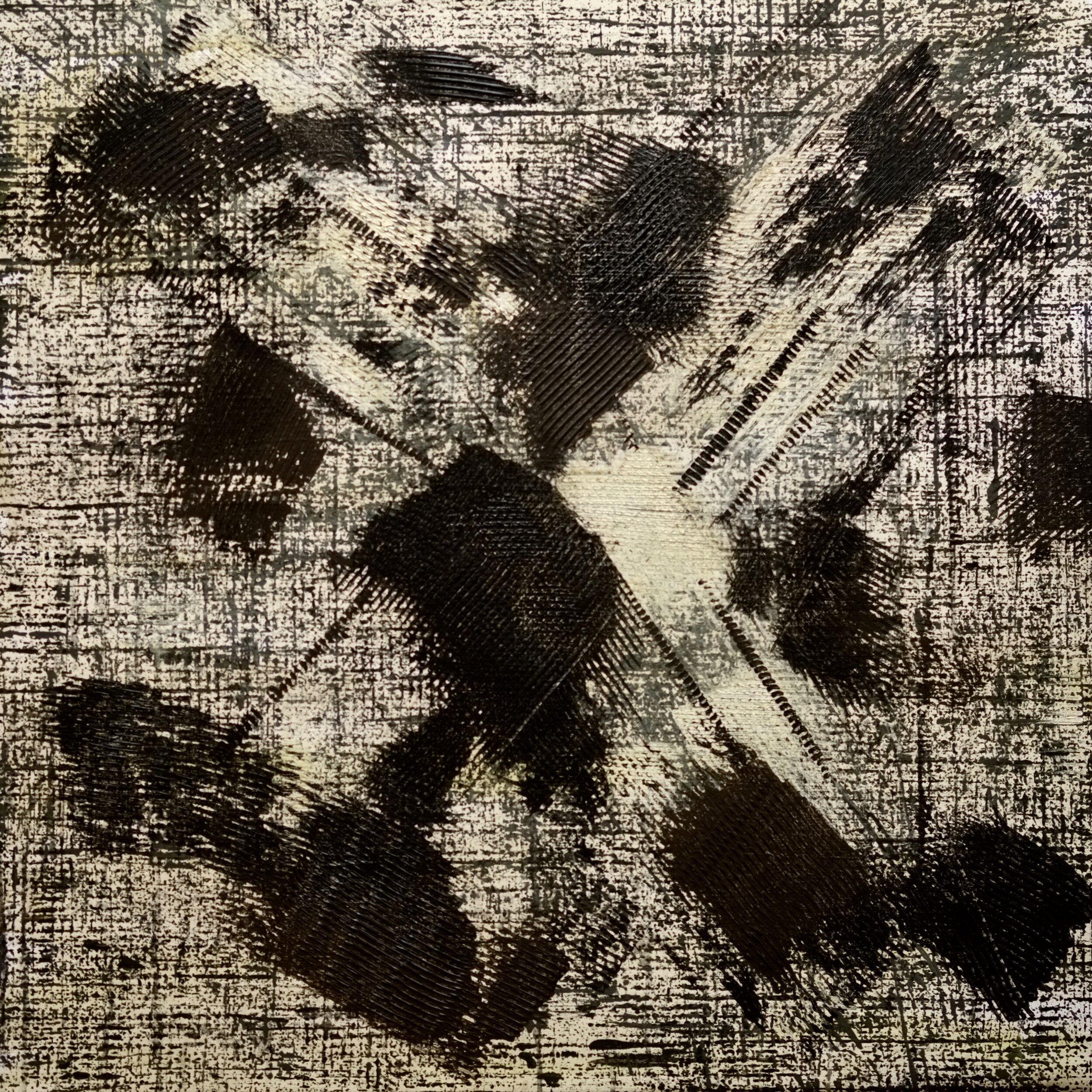  Untitled; mixed media on linen; 90x90; 2019 