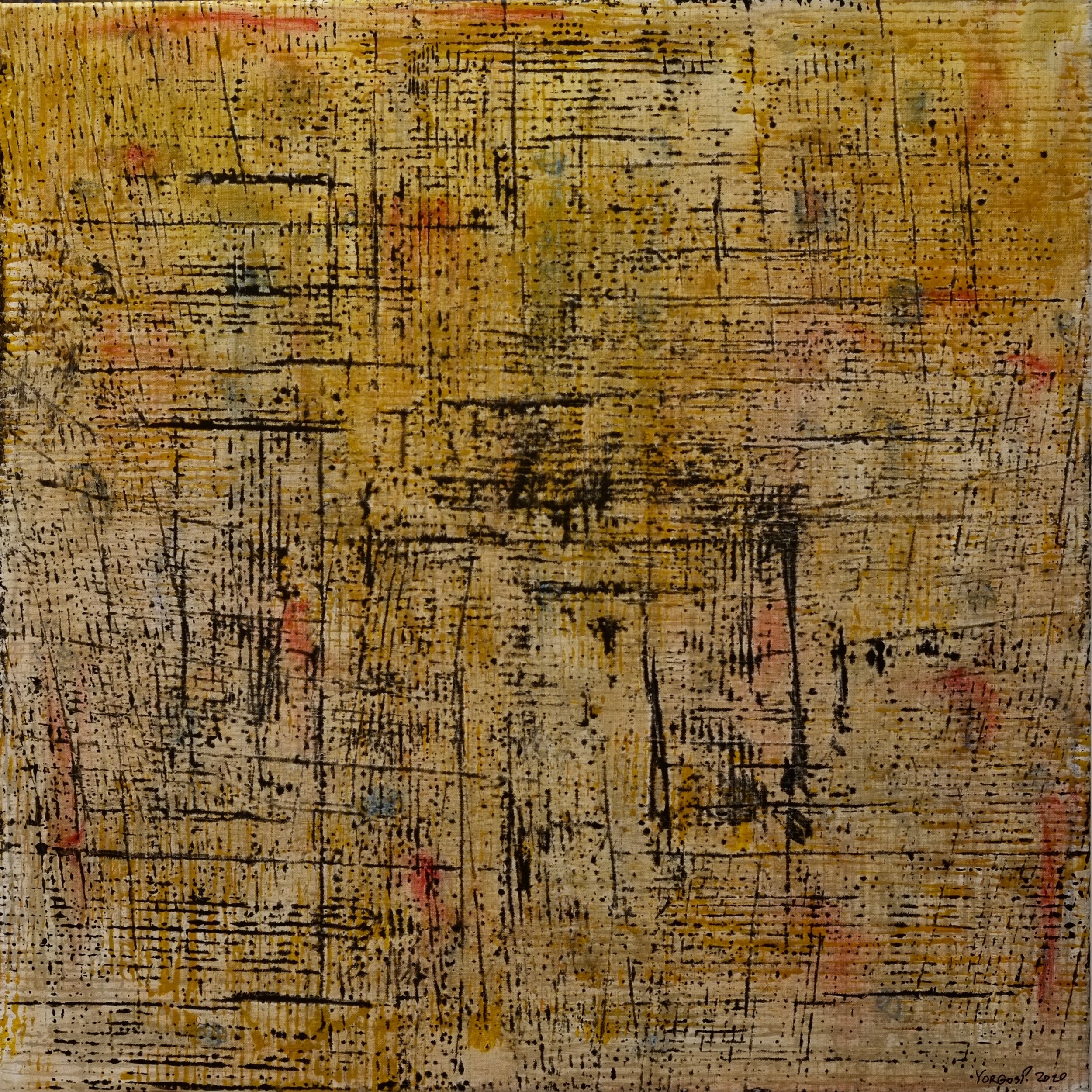 Untitled; mixed media on canvas; 90x90; 2020