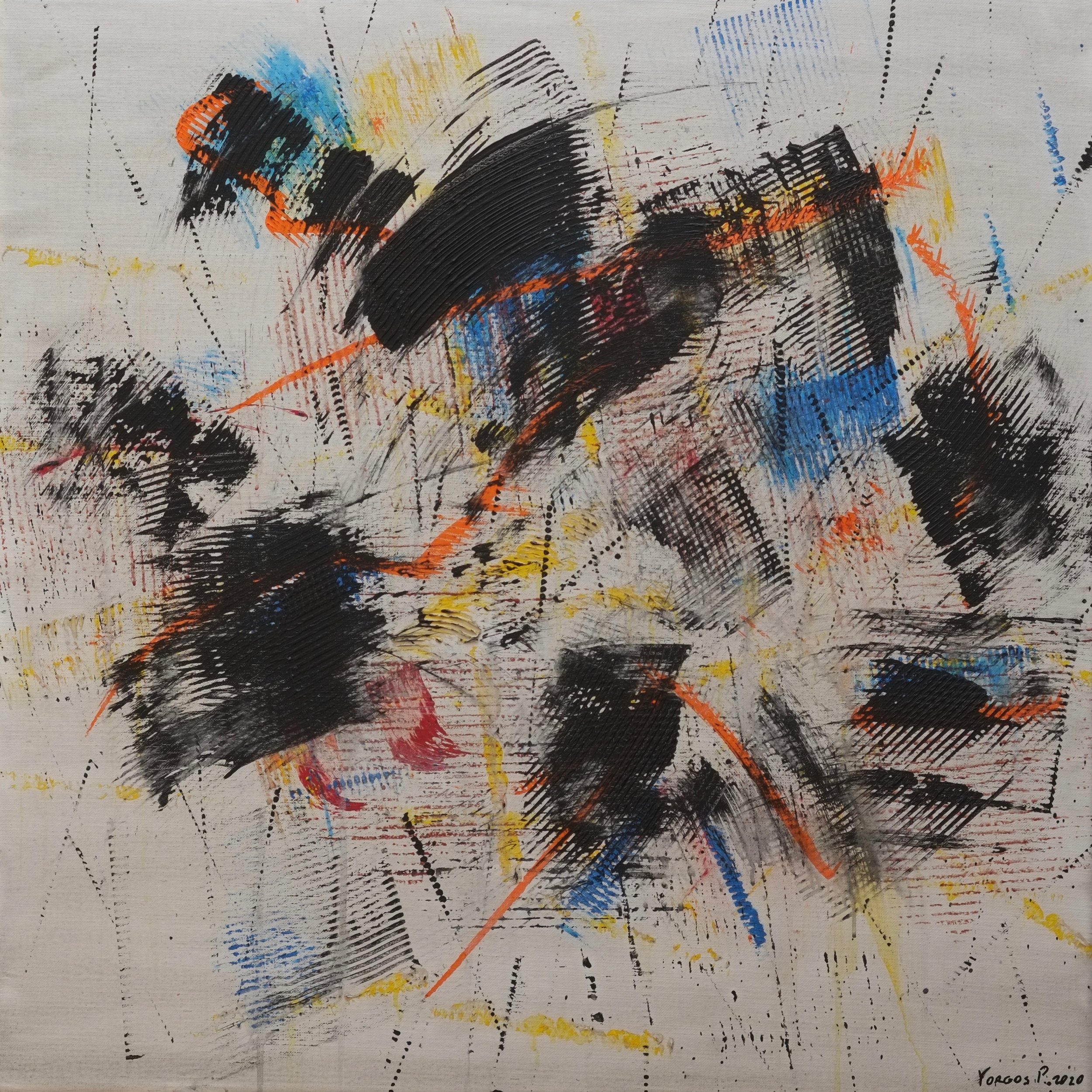  Untitled;  acrylics on canvas; 90x90; 2020 