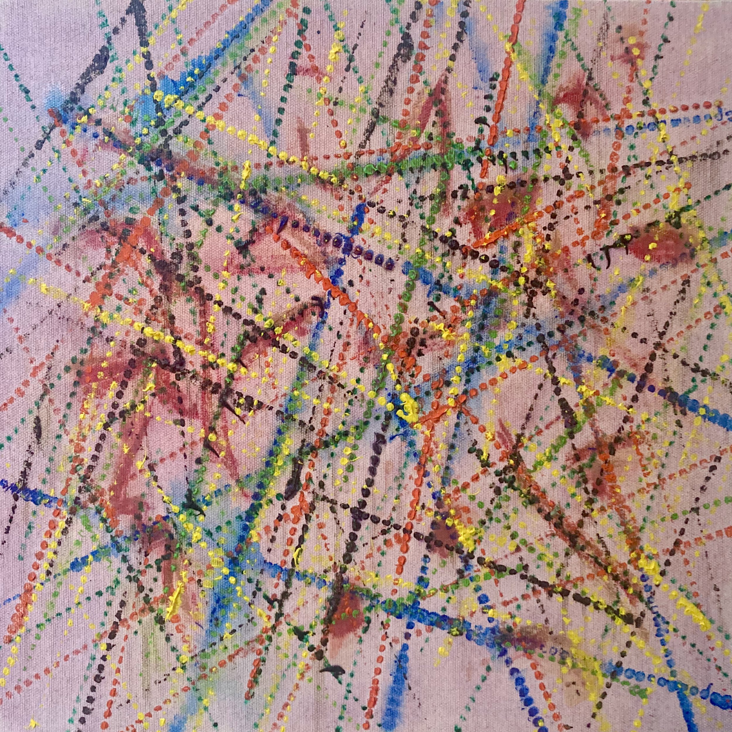  Untitled; acrylics on board; 40×40; 2025 
