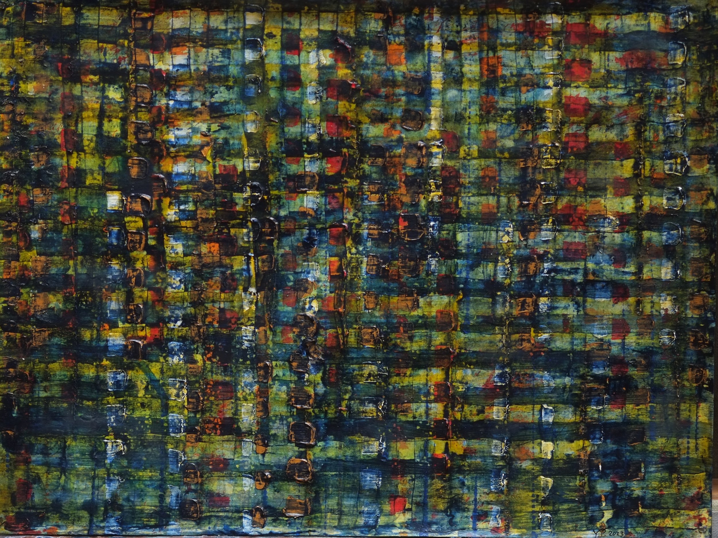  Untitled; acrylics on paper; 29×42; 2023 
