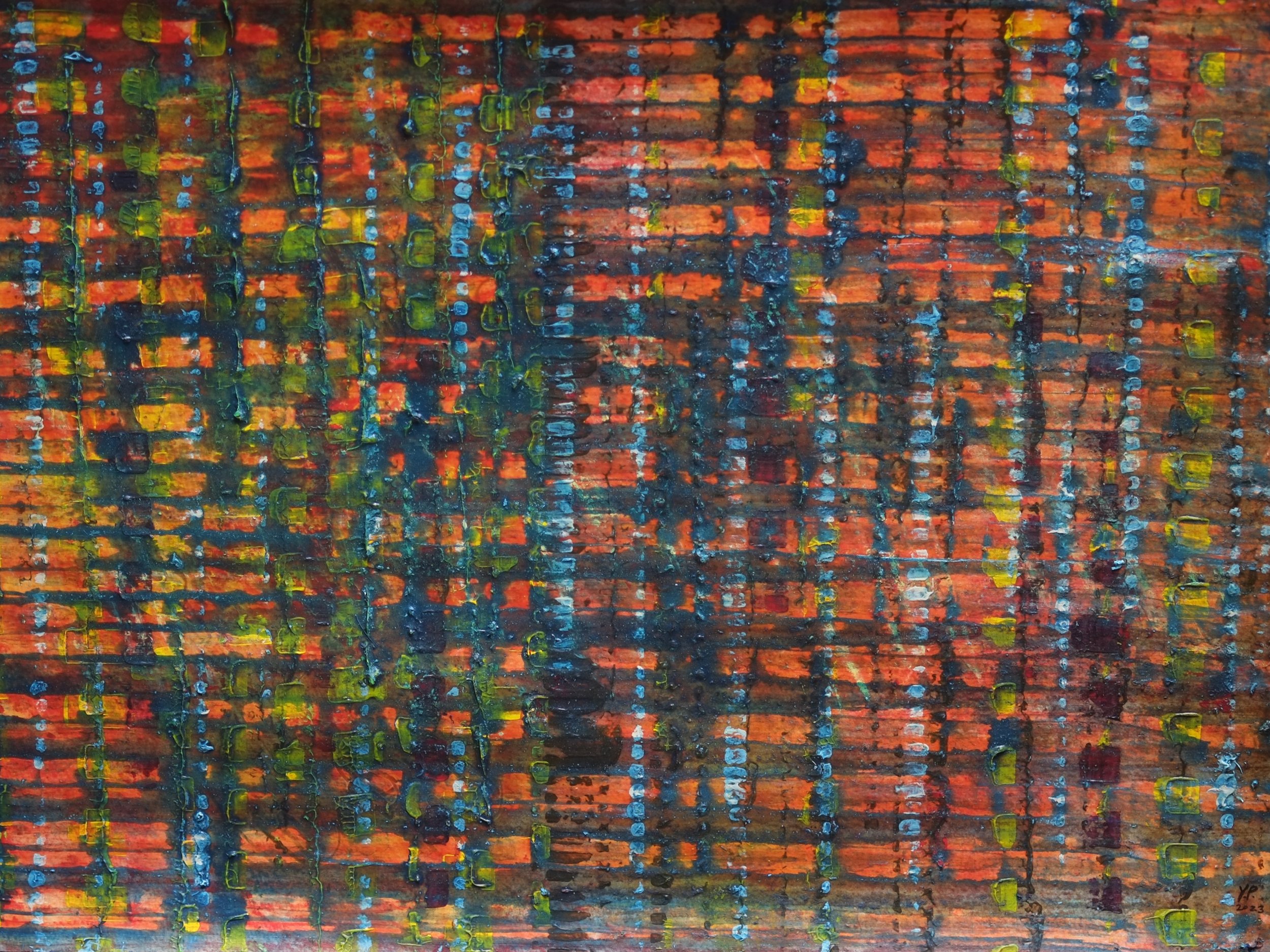  Untitled; acrylics on paper; 29×42; 2023 
