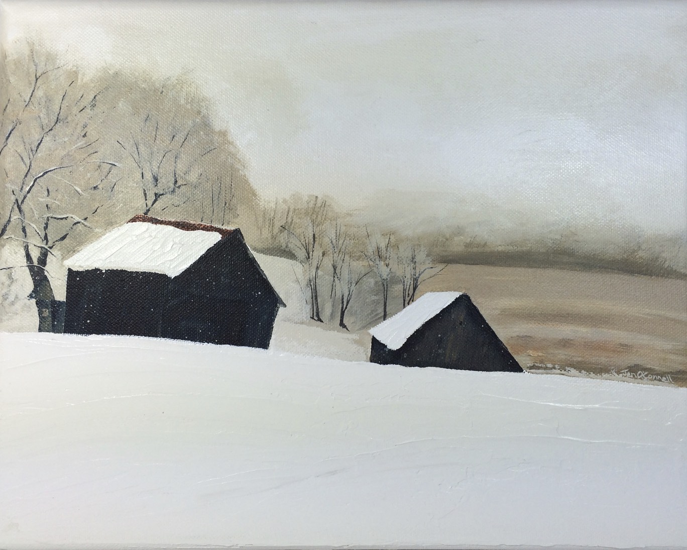 Snowy Barns 14x11