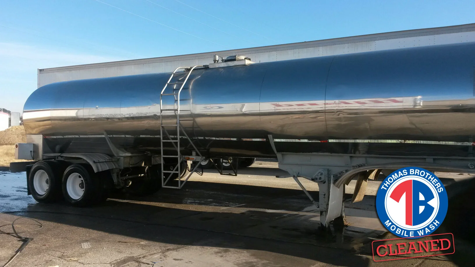 Power washing a truck in Kansas - Thomas Brothers Mobile Wash